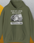 Cat Videos Series, Volume 1, Unisex Hoodie-Military Green-origineller und witziger Kapuzenpulli mit Hund, Design by Dog Gang