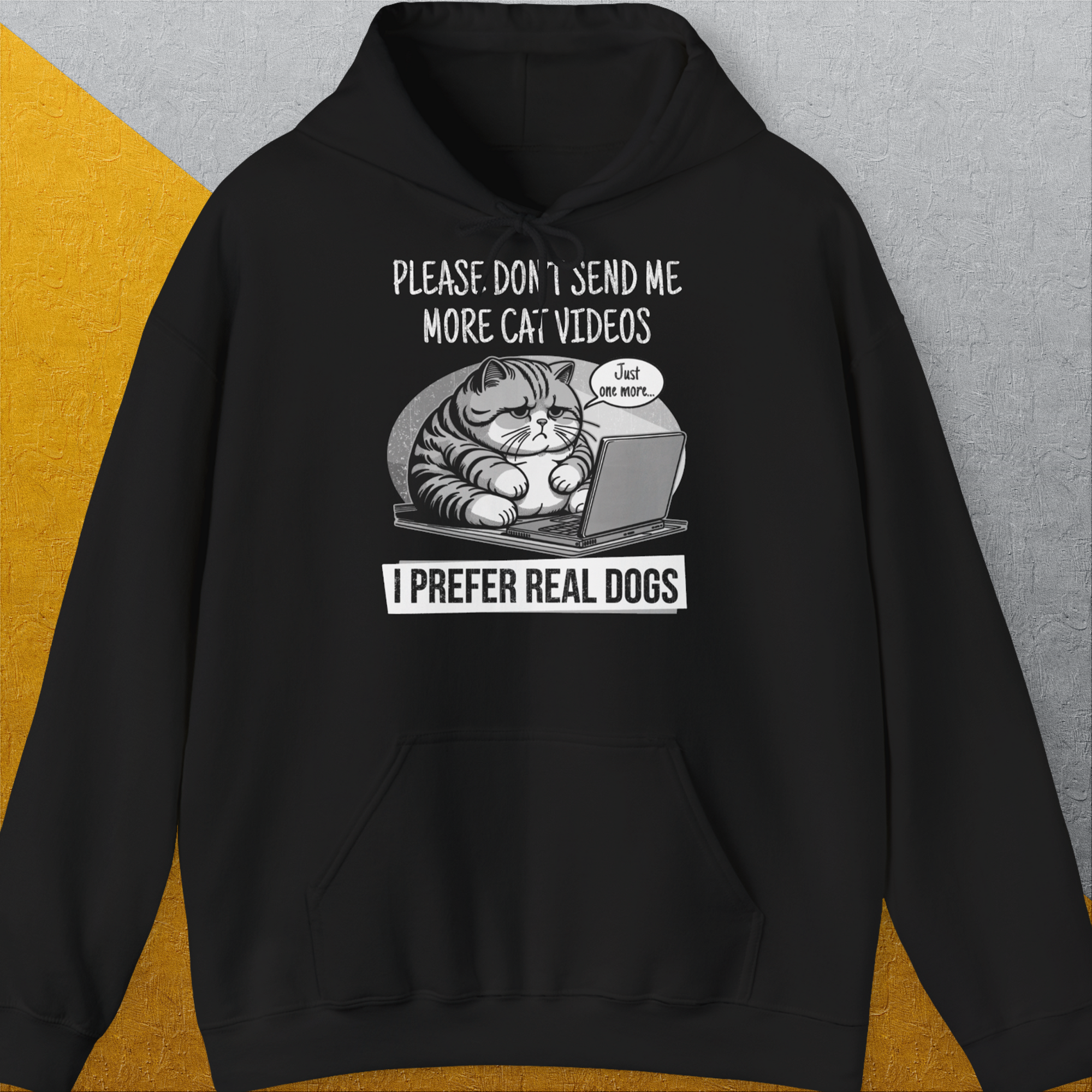 Cat Videos Series, Volume 1, Unisex Hoodie-Black-humorvolles Hundeshirt, lustiger Spruch mit Hund, Design by Dog Gang