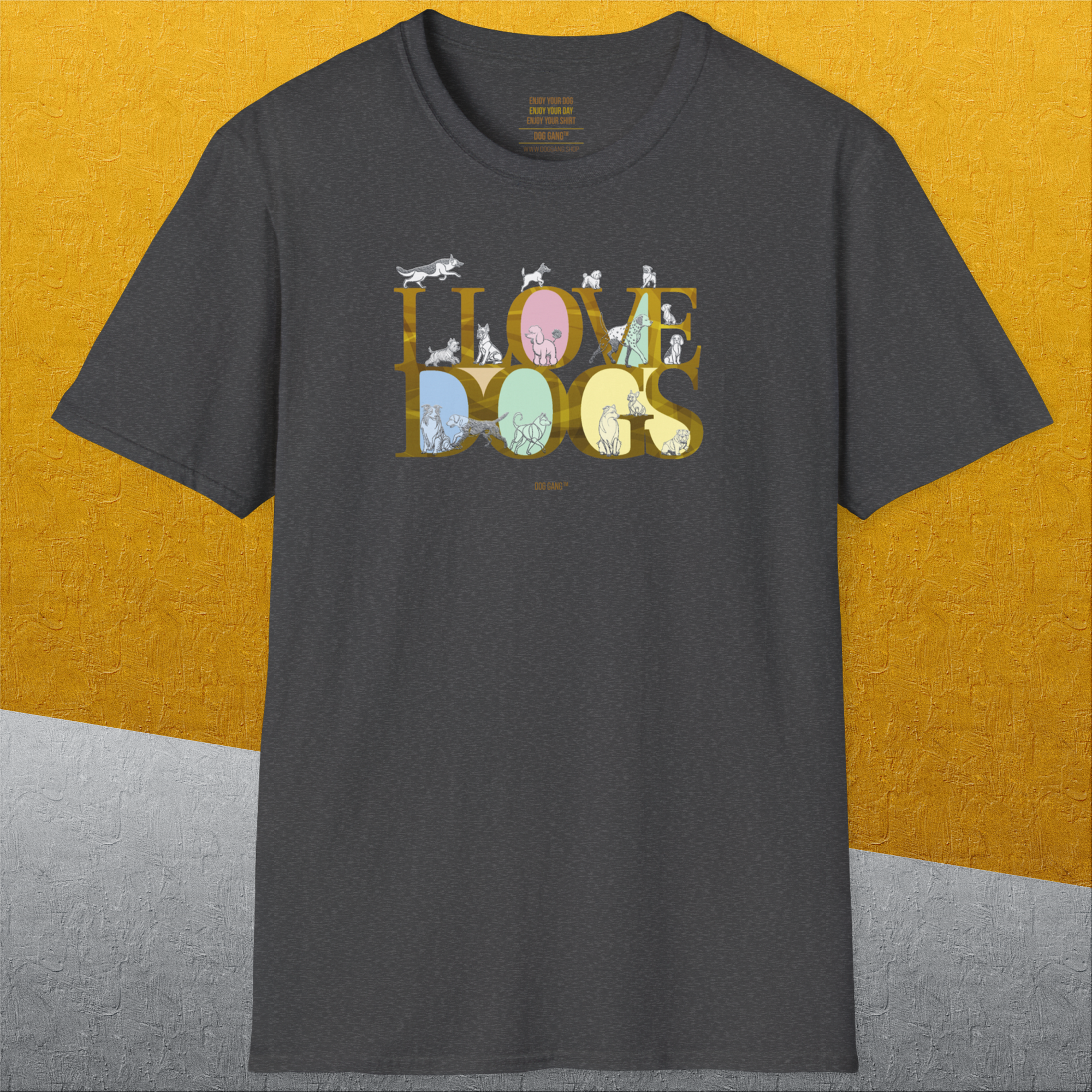 I Love Dogs - Series I, Volume 10, Unisex T-Shirt-, a cool and stylish design with a funny saying from Dog Gang