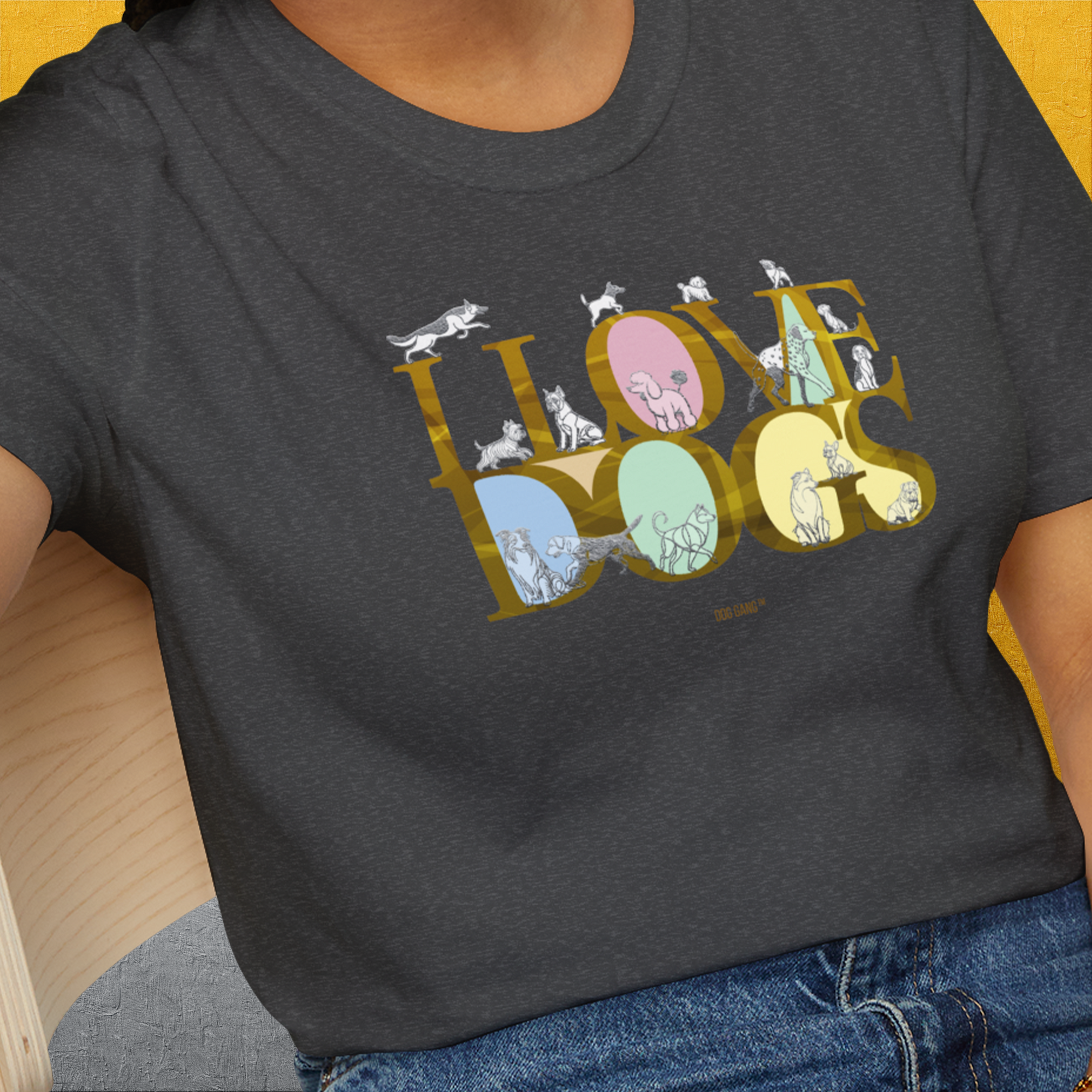 I Love Dogs - Series I, Volume 10, Unisex T-Shirt-, a fun and stylish design for dog lovers from Dog Gang