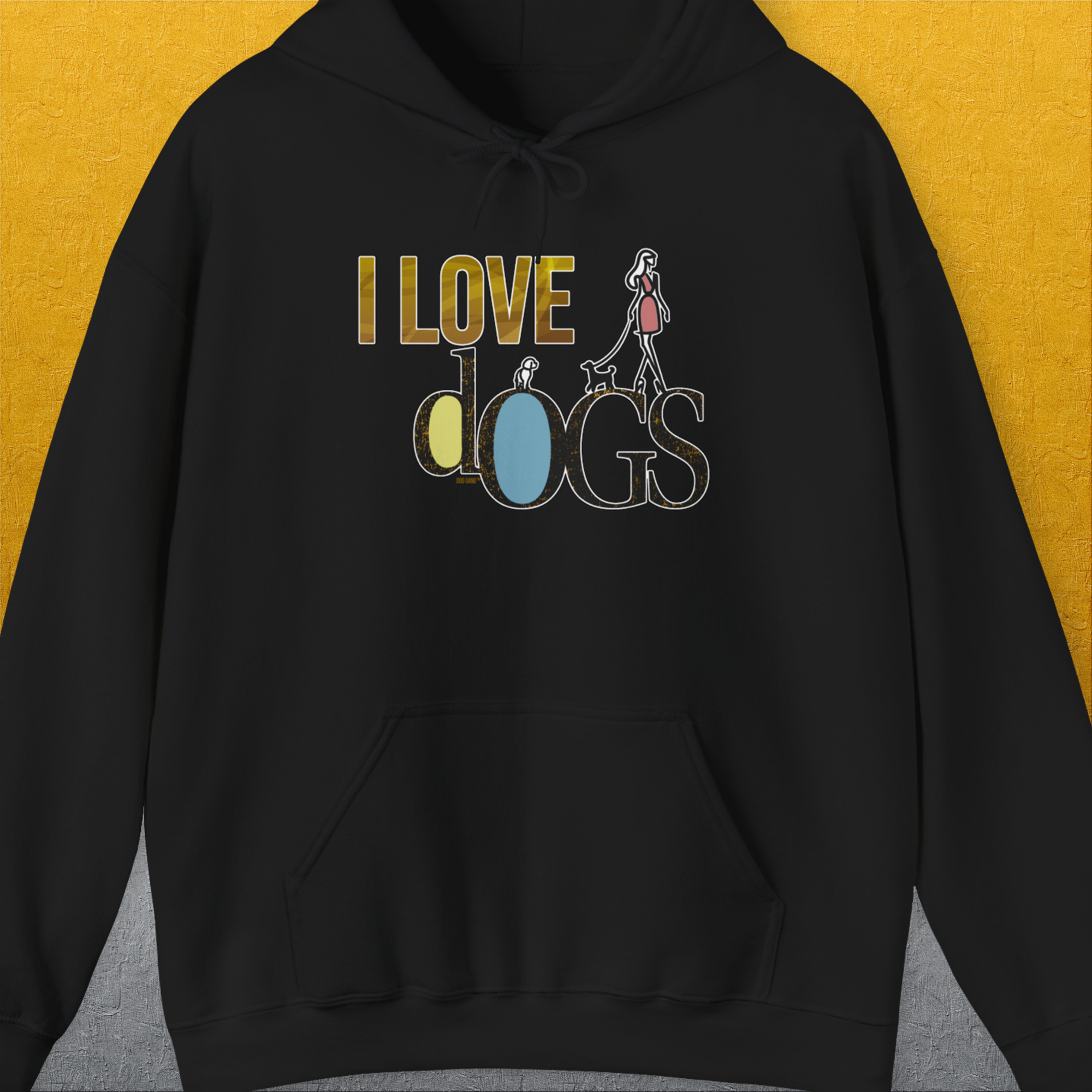 I Love Dogs - Series I, Volume 2, Unisex Hoodie-Black, Design by Dog Gang