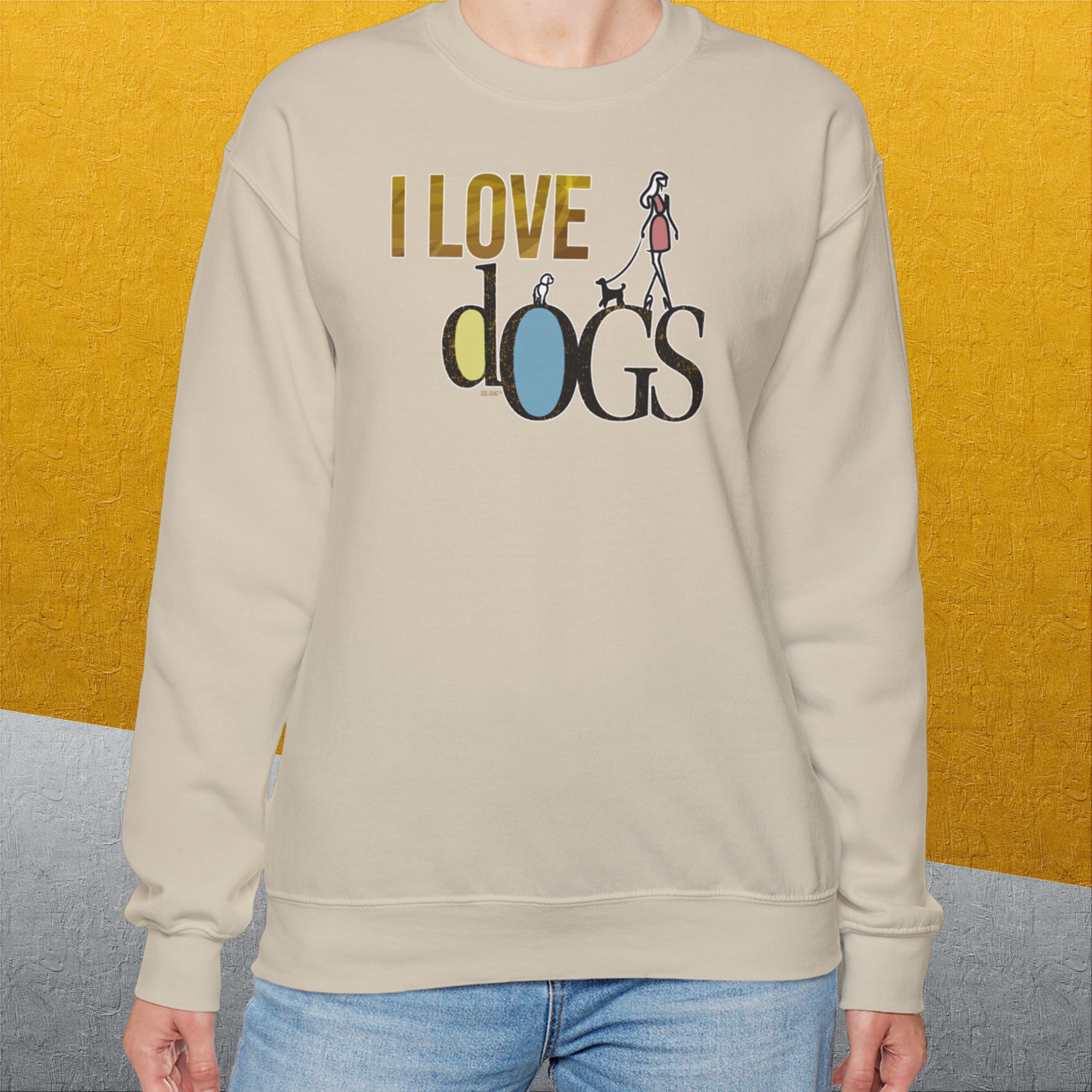 I Love Dogs - Series I, Volume 2, Unisex Sweatshirt-, a fun and stylish sweatshirt design for dog lovers from Dog Gang