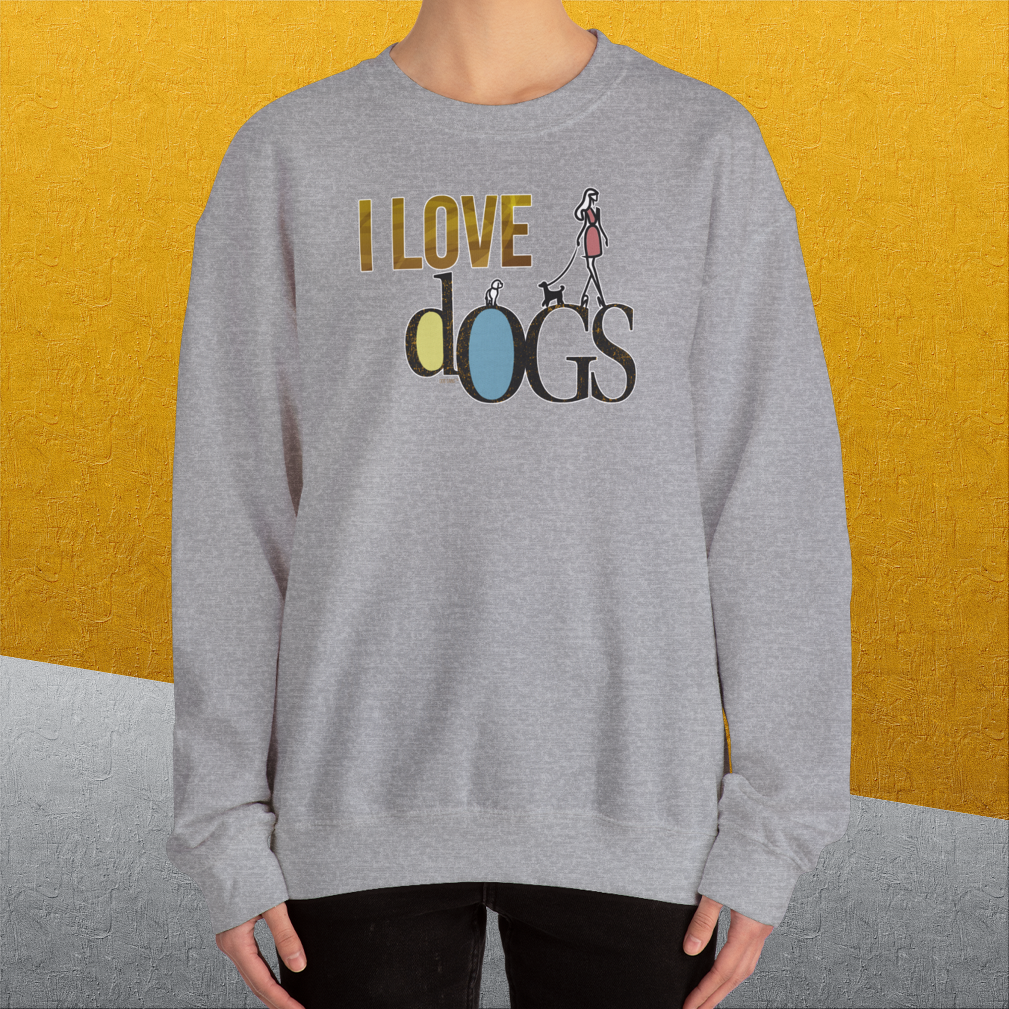 I Love Dogs - Series I, Volume 2, Unisex Sweatshirt-. A perfect gift for dog lovers and dog owners. Design by Dog Gang