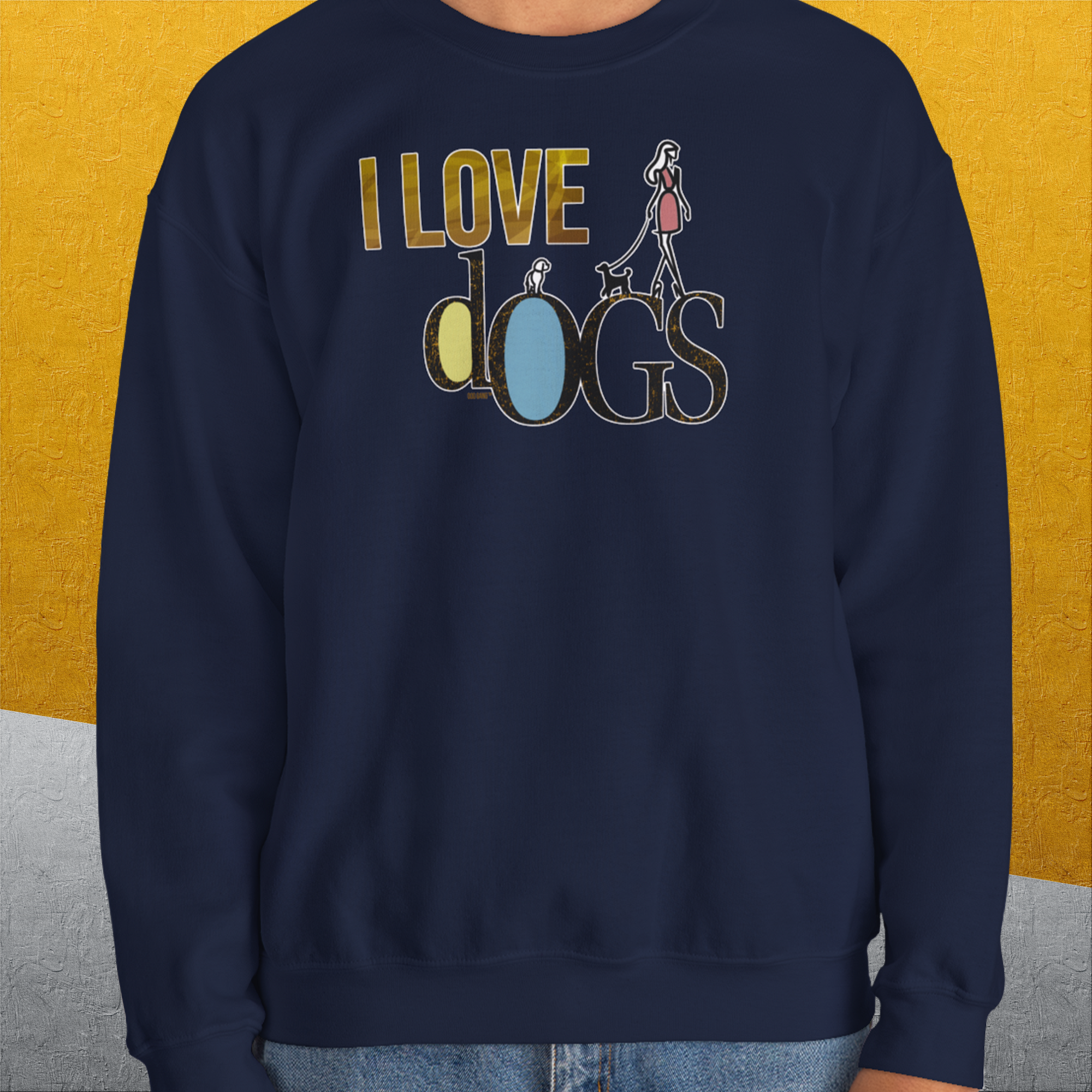 I Love Dogs - Series I, Volume 2, Unisex Sweatshirt-. A perfect gift for dog lovers and dog owners. Design by Dog Gang