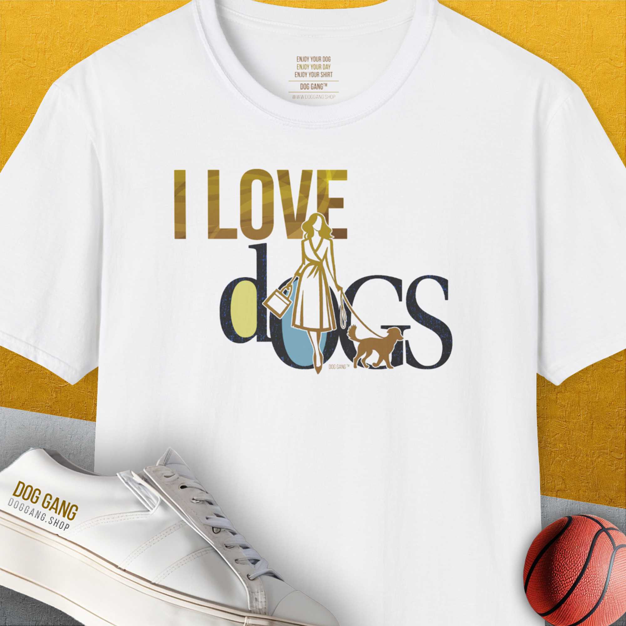 I Love Dogs - Series I, Volume 3, Unisex T-Shirt-White, a cool and stylish design with a funny saying from Dog Gang