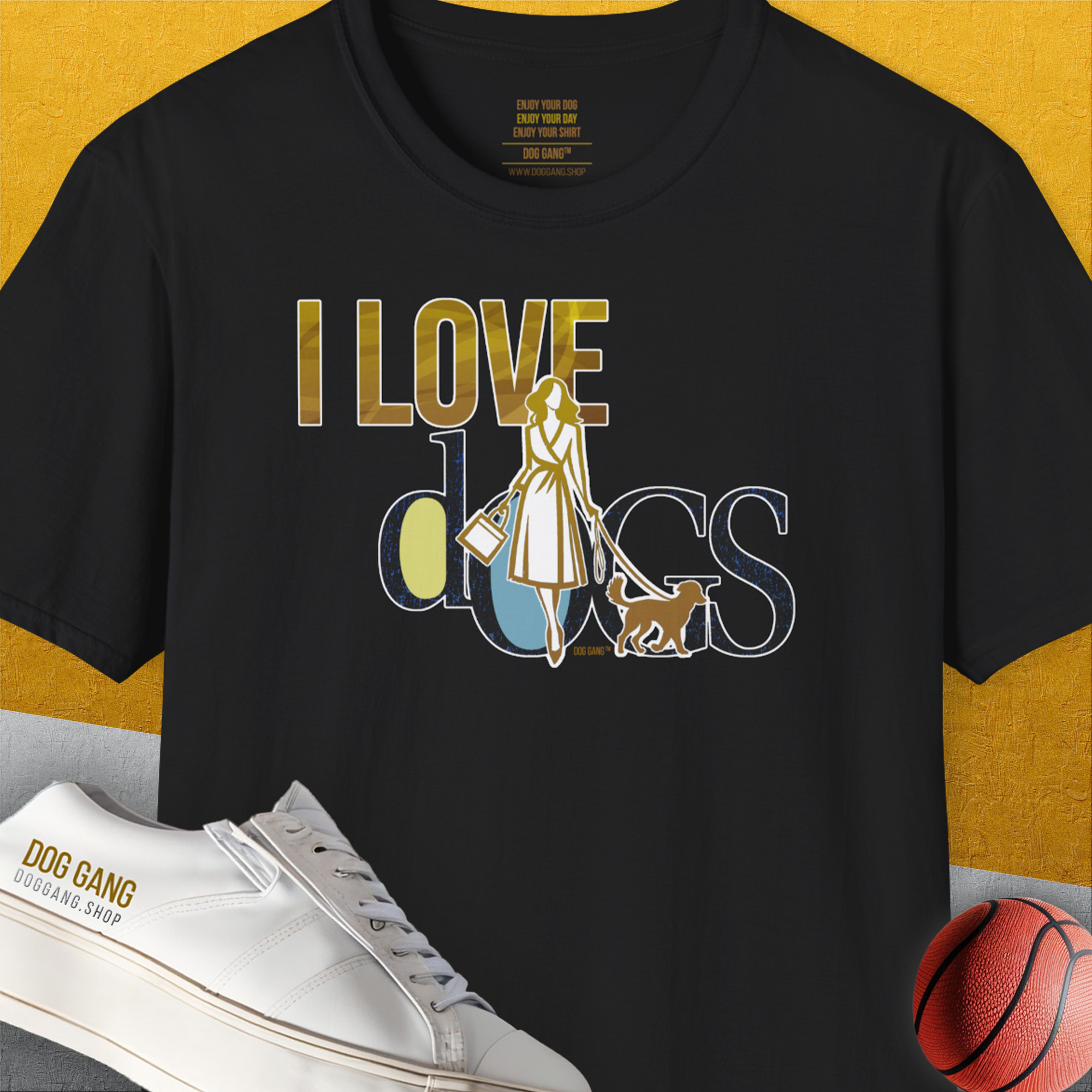 I Love Dogs - Series I, Volume 3, Unisex T-Shirt-Black, Design by Dog Gang