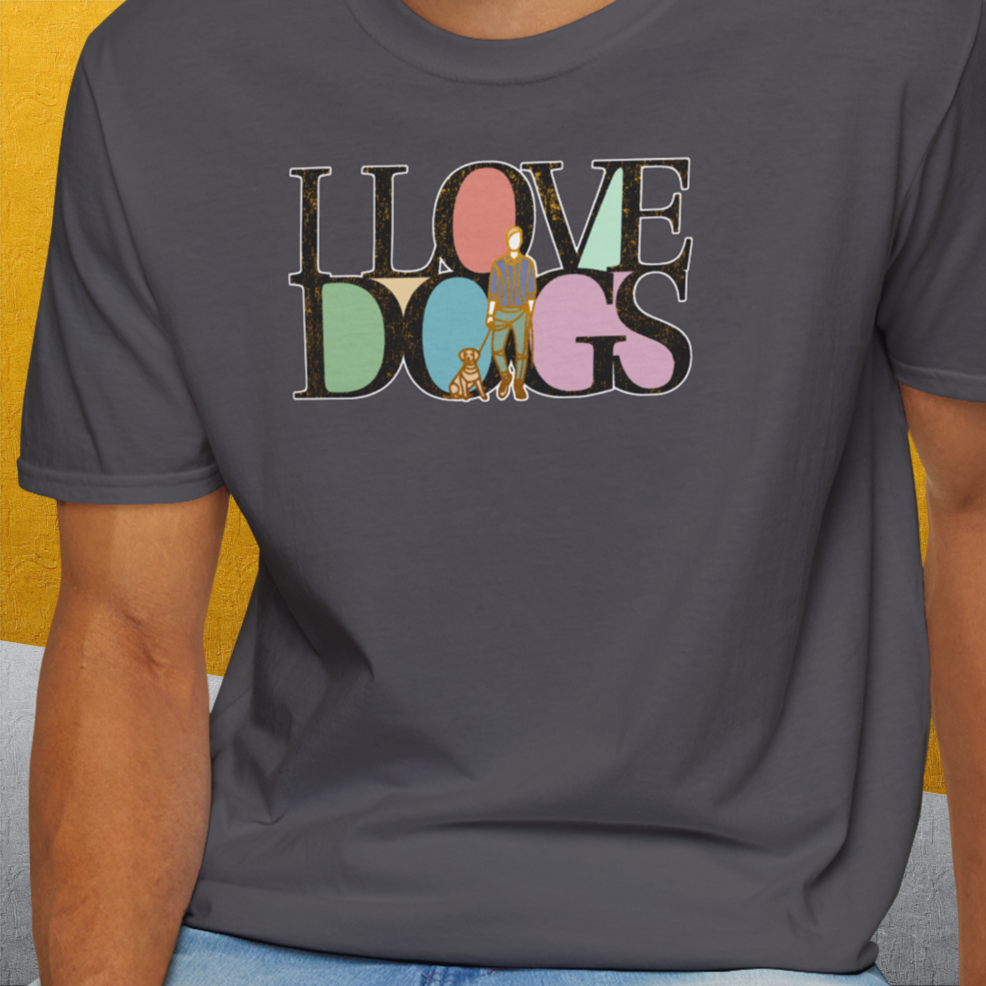 I Love Dogs - Series I, Volume 6, Unisex T-Shirt-. For dog lovers and dog owners. Design by Dog Gang
