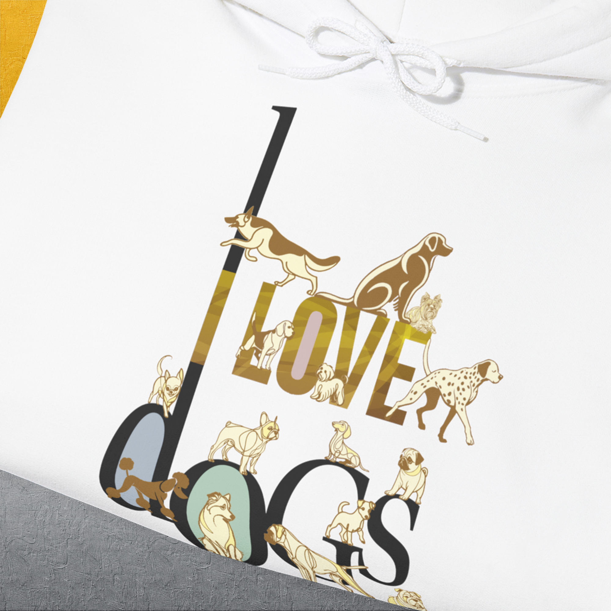 I Love Dogs - Series I, Volume 1, Unisex Hoodie-, a cool and stylish design with a funny saying from Dog Gang