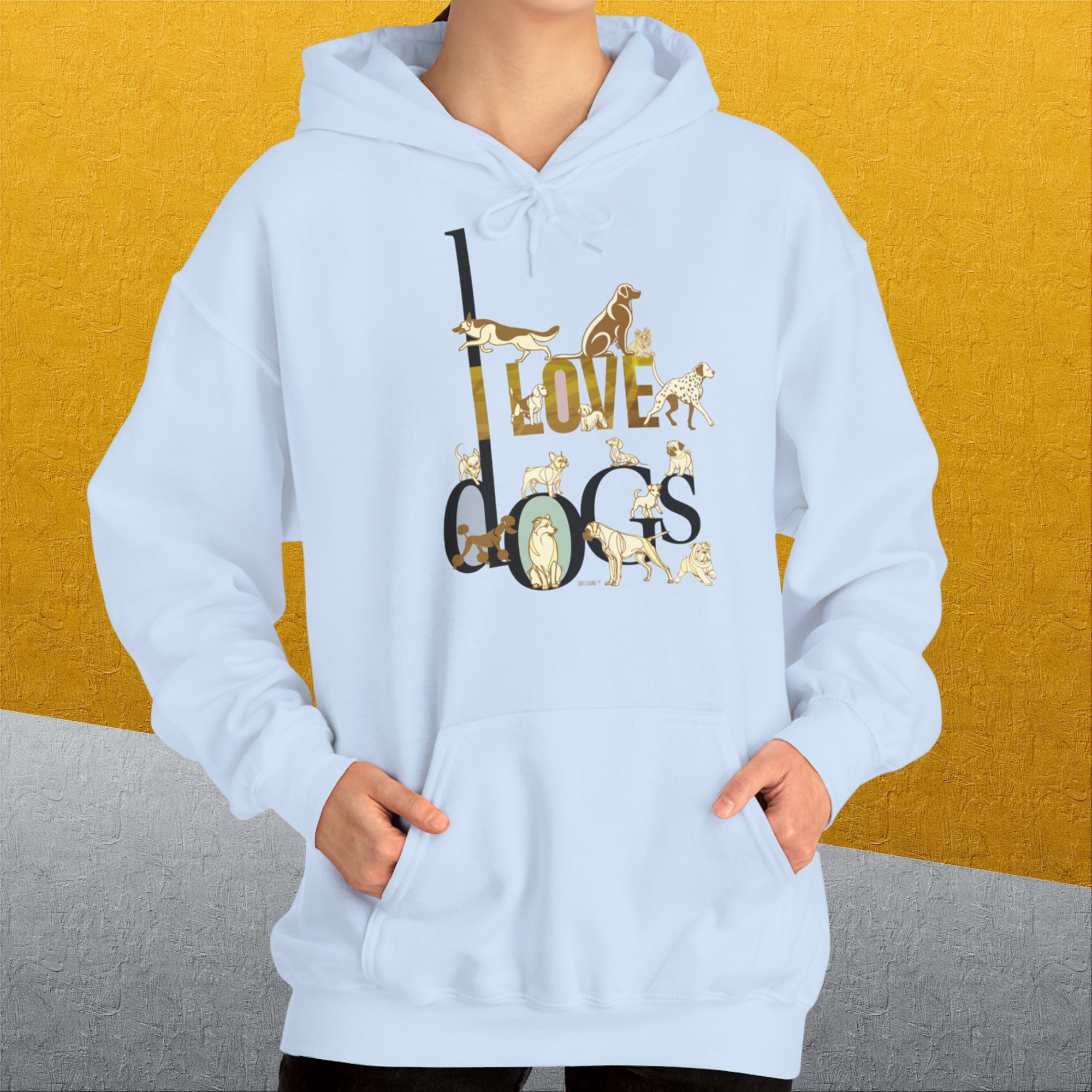 I Love Dogs - Series I, Volume 1, Unisex Hoodie-, Design by Dog Gang