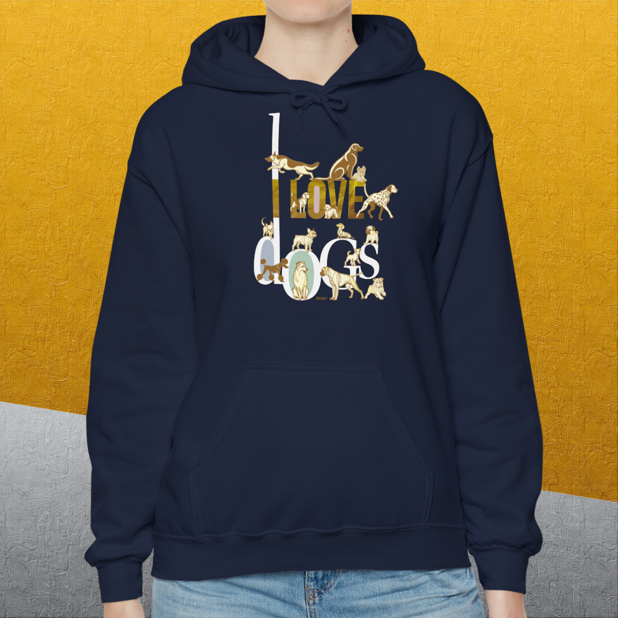 I Love Dogs - Series I, Volume 1, Unisex Hoodie-, a fun and stylish design for dog lovers from Dog Gang