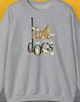 I Love Dogs - Series I, Volume 1, Unisex Sweatshirt-Sport Grey. A perfect gift for dog lovers and dog owners. Design by Dog Gang