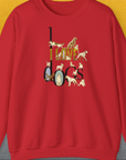 I Love Dogs - Series I, Volume 1, Unisex Sweatshirt-Red, Design by Dog Gang