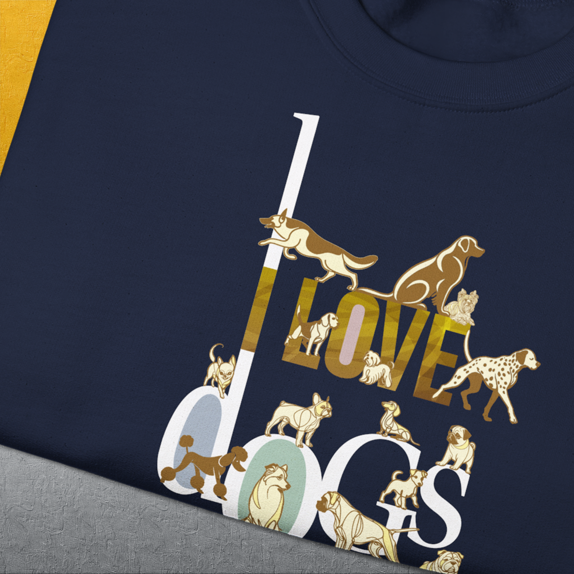 I Love Dogs - Series I, Volume 1, Unisex Sweatshirt-, Design by Dog Gang