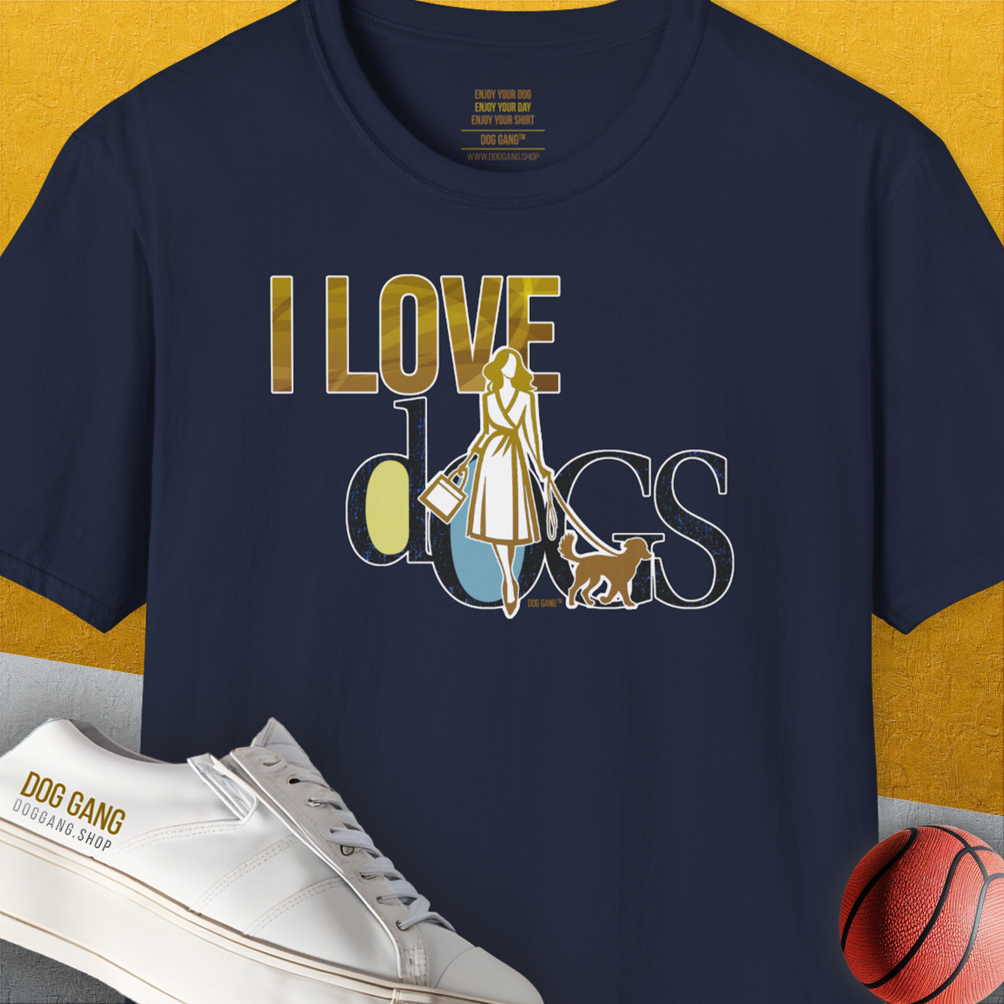 The I Love Dogs - Series I, Volume 3 shirt features I Love Dogs text and a cute dog design. Perfect for any dog lover or dog person. Designed by Dog Gang.