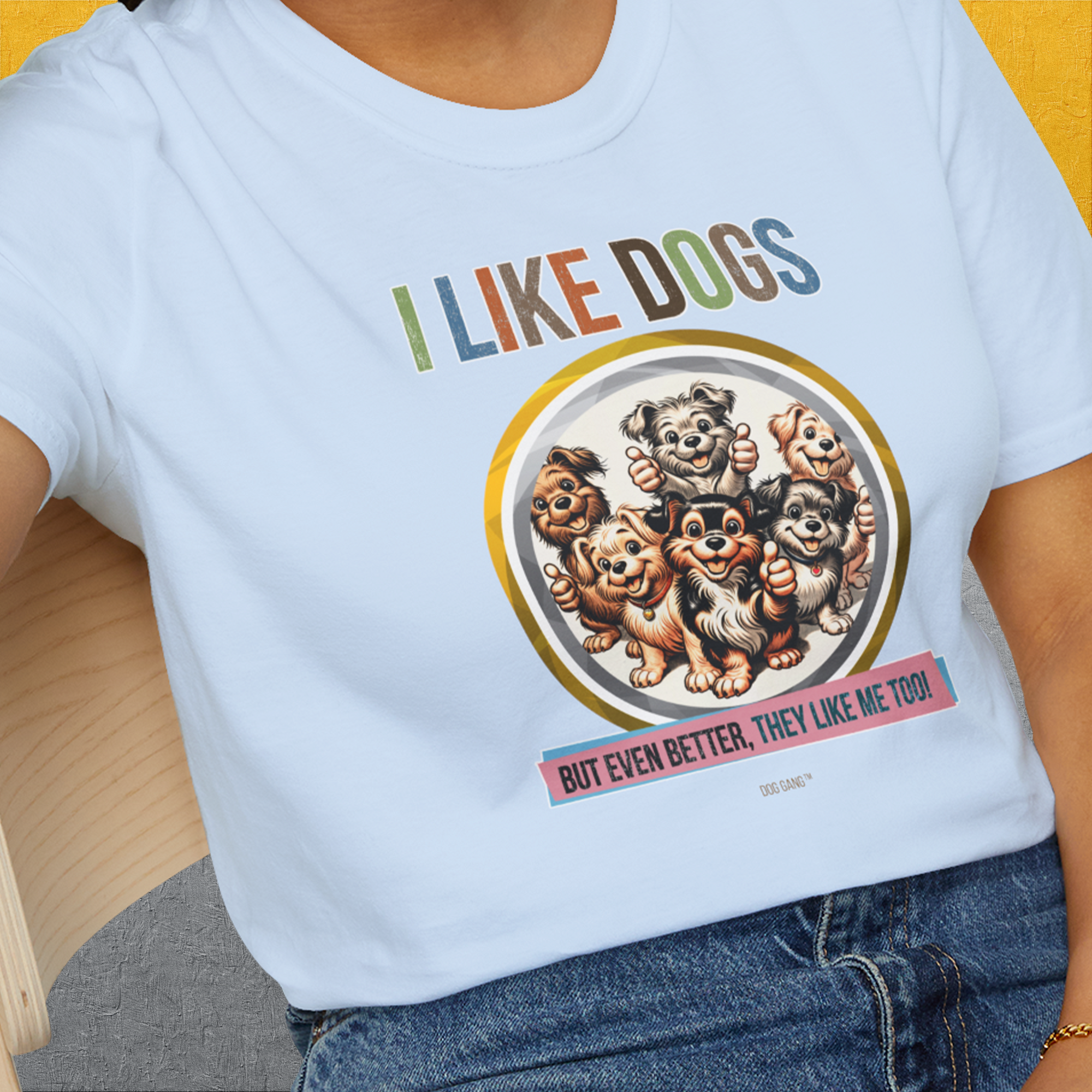 I Like Dogs And They Like Me Too, Volume 5, Unisex T-Shirt-, a fun and stylish design for dog lovers from Dog Gang