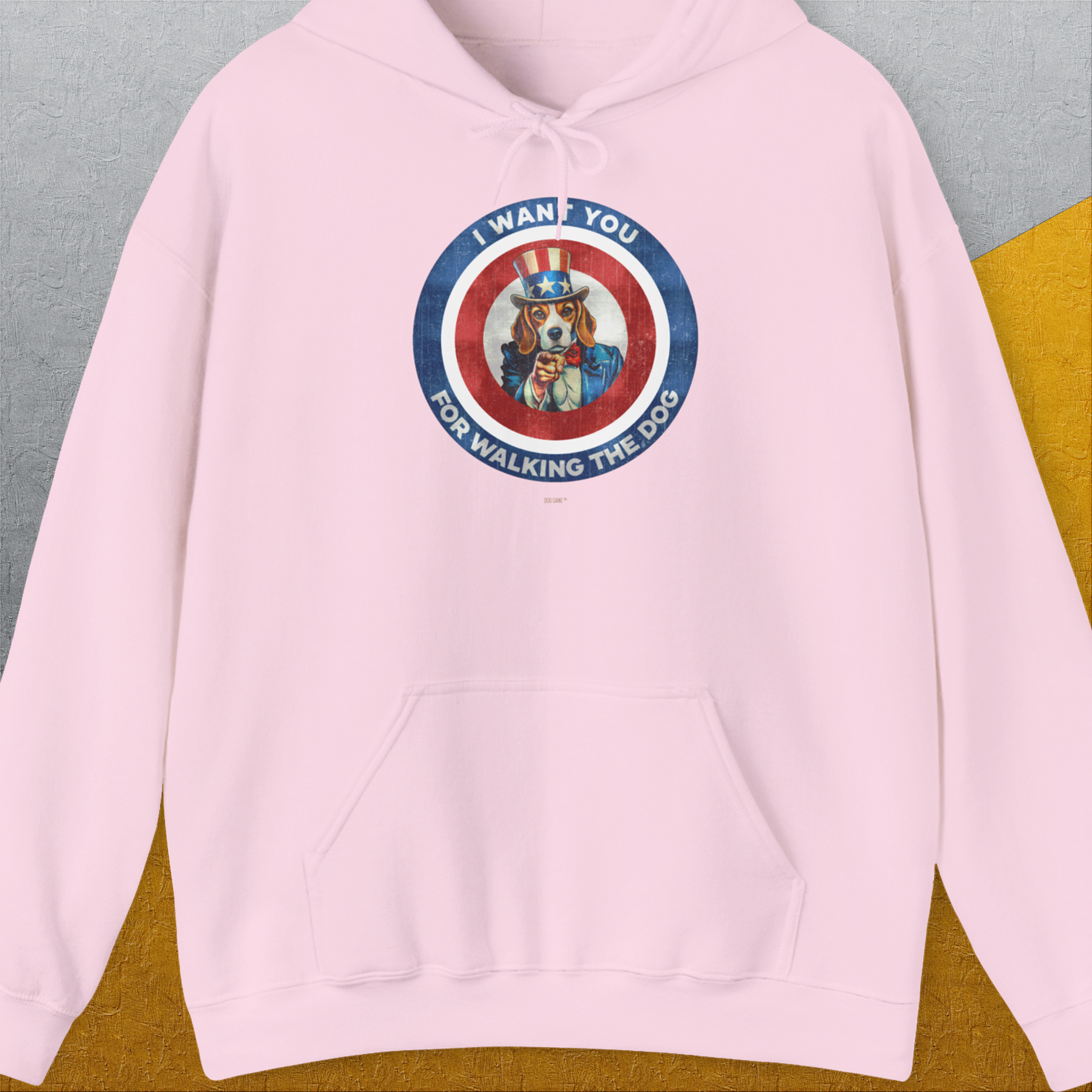 I Want You For Walking The Dog, Volume 1, Unisex Hoodie-Light Pink, a cool and stylish design with a funny saying from Dog Gang