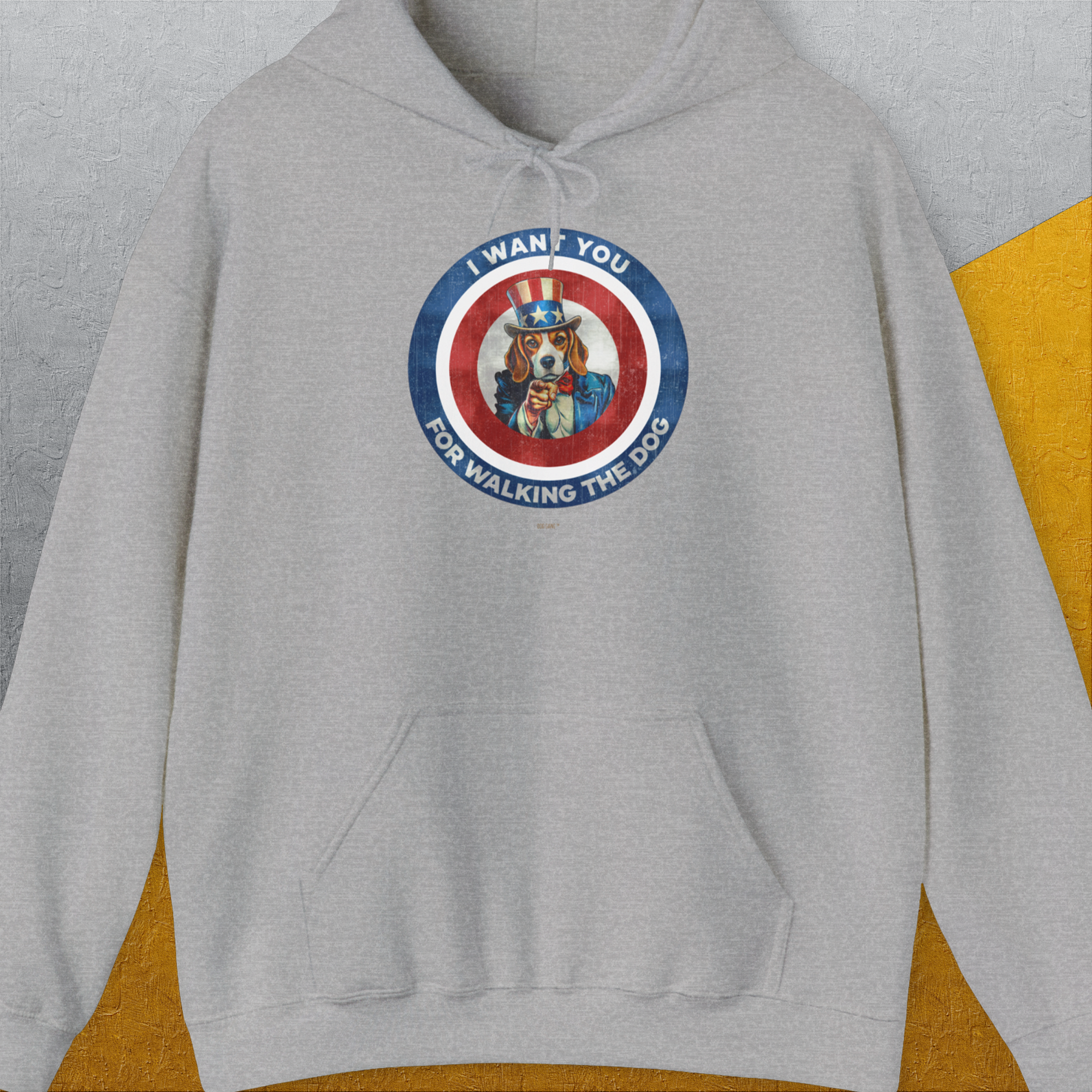 I Want You For Walking The Dog, Volume 1, Unisex Hoodie-Sport Grey. A dog-themed Design from Dog Gang