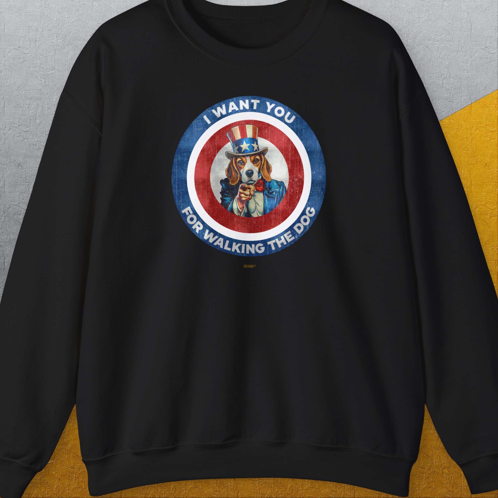 I Want You For Walking The Dog, Volume 1, Unisex Sweatshirt-Black, Design by Dog Gang