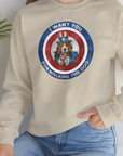 I Want You For Walking The Dog, Volume 1, Unisex Sweatshirt-. A perfect gift for dog lovers and dog owners. Design by Dog Gang