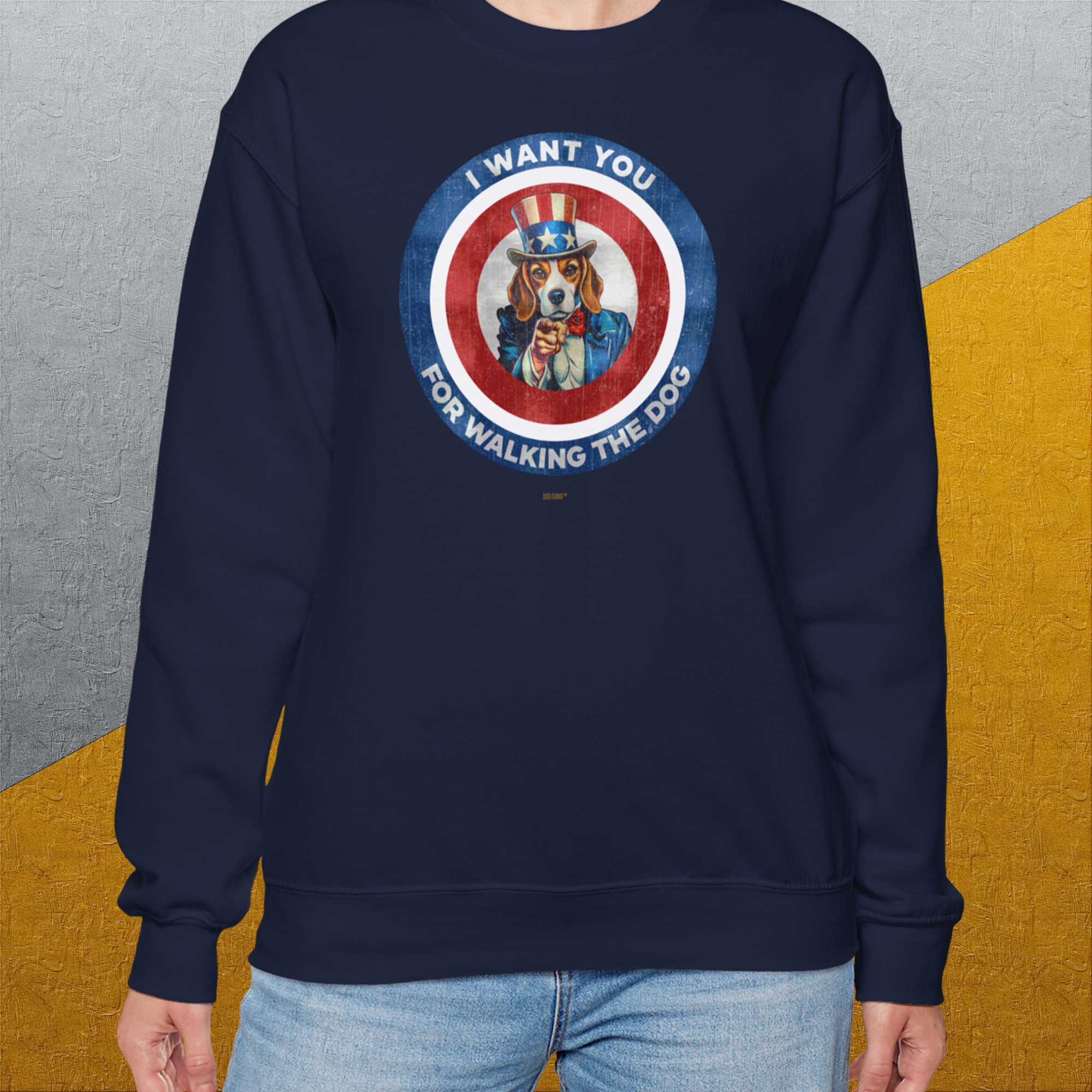 I Want You For Walking The Dog, Volume 1, Unisex Sweatshirt-, a fun and stylish sweatshirt design for dog lovers from Dog Gang