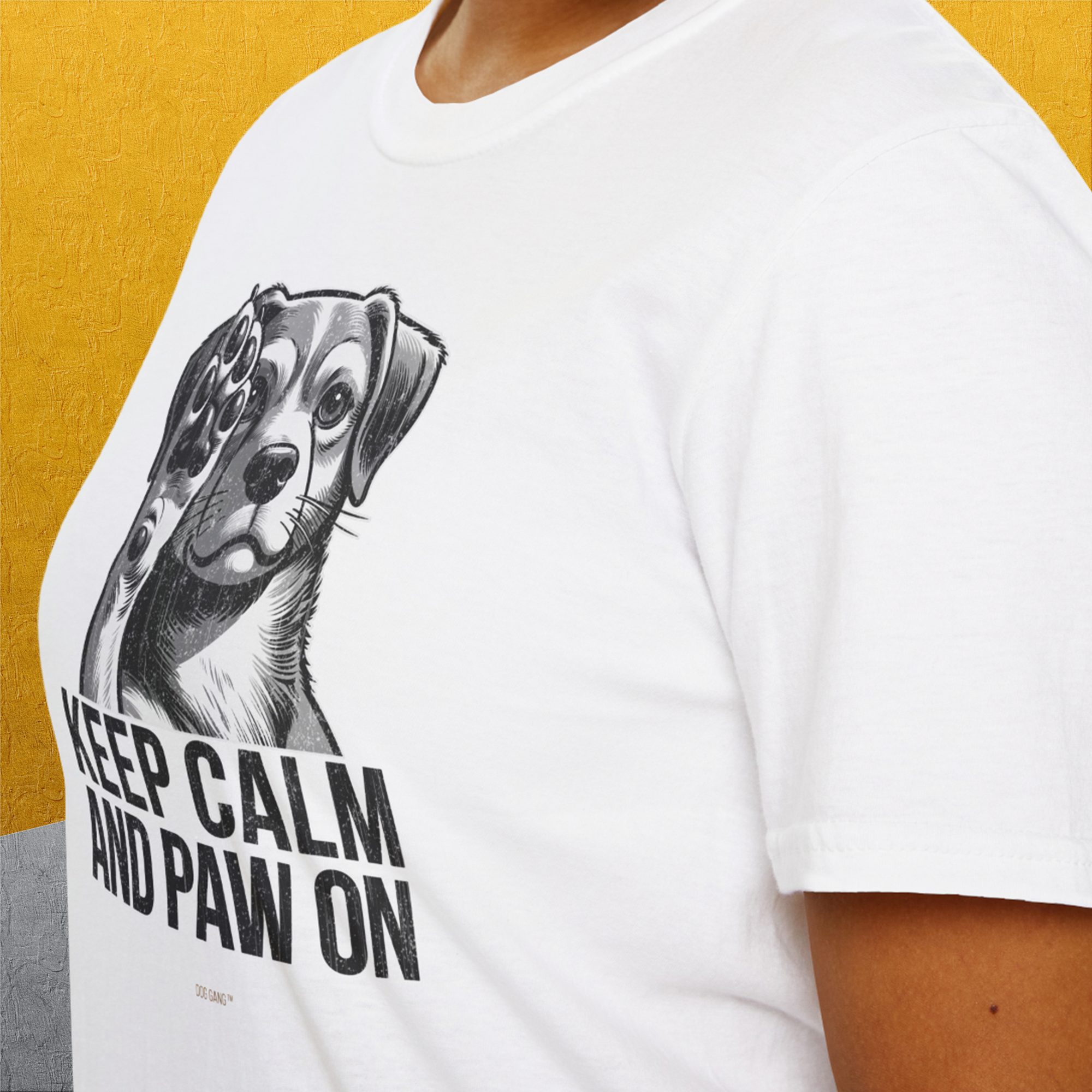 Keep Calm And Paw On, Volume 1, Unisex T-Shirt-, Design by Dog Gang