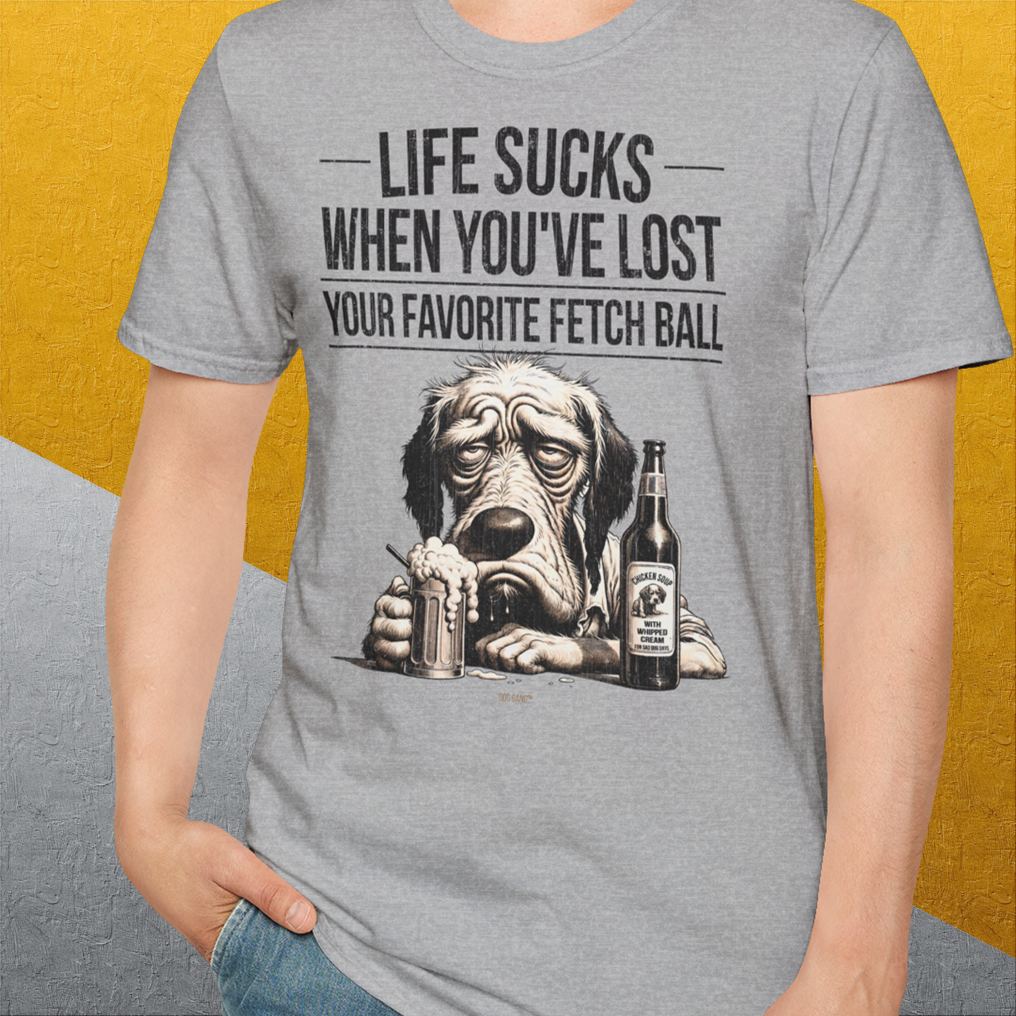 Life Sucks When You&#39;ve Lost Your Favorite Fetch Ball, Volume 5, Unisex T-Shirt-originelles und lustiges Hundeshirt, Design by Dog Gang
