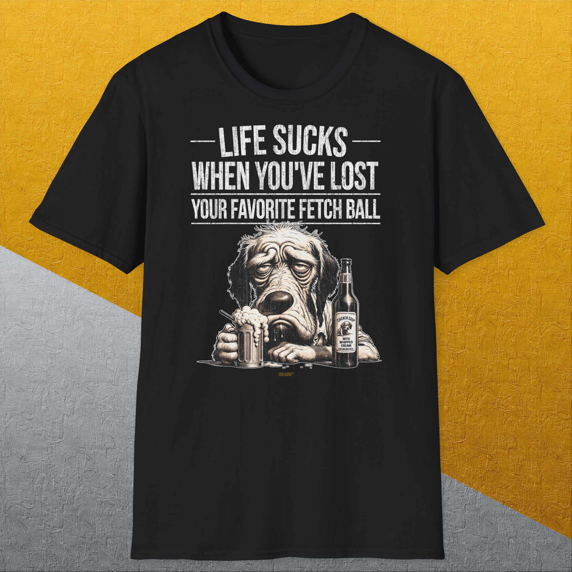 Life Sucks When You&#39;ve Lost Your Favorite Fetch Ball, Volume 5, Unisex T-Shirt-lustiges Shirt für Hundeliebhaber, Design by Dog Gang