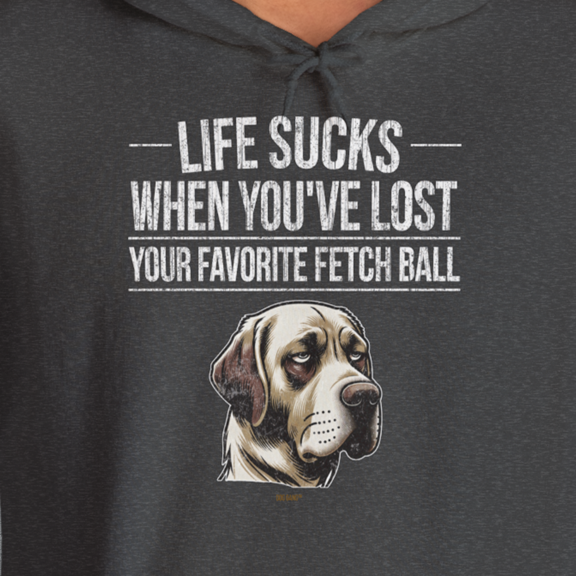 Life Sucks When You&#39;ve Lost Your Favorite Fetch Ball, Volume 1, Unisex Hoodie-originelles und lustiges Hundeshirt, Design by Dog Gang