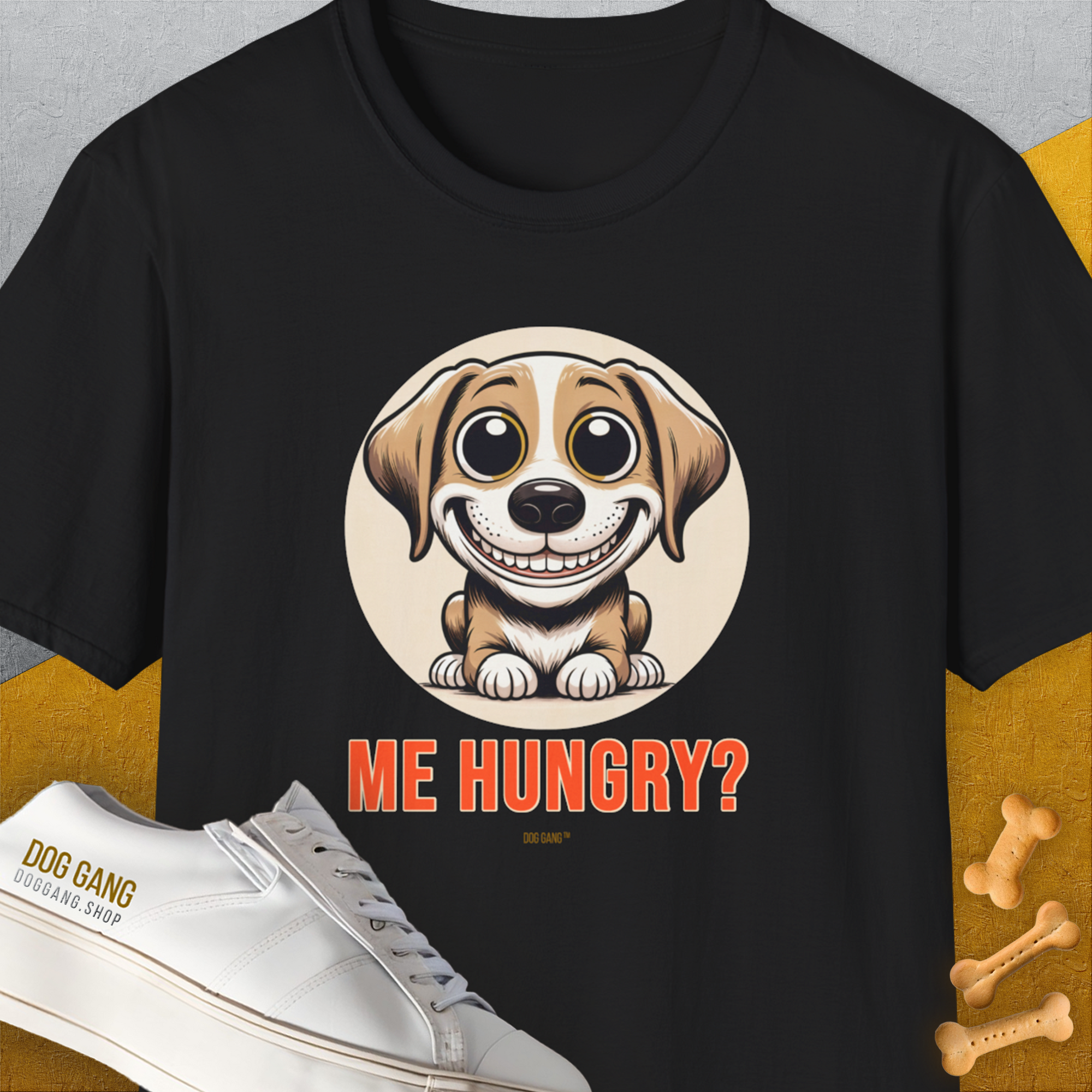Me Hungry? Volume 2, Unisex T-Shirt-Black, Design by Dog Gang