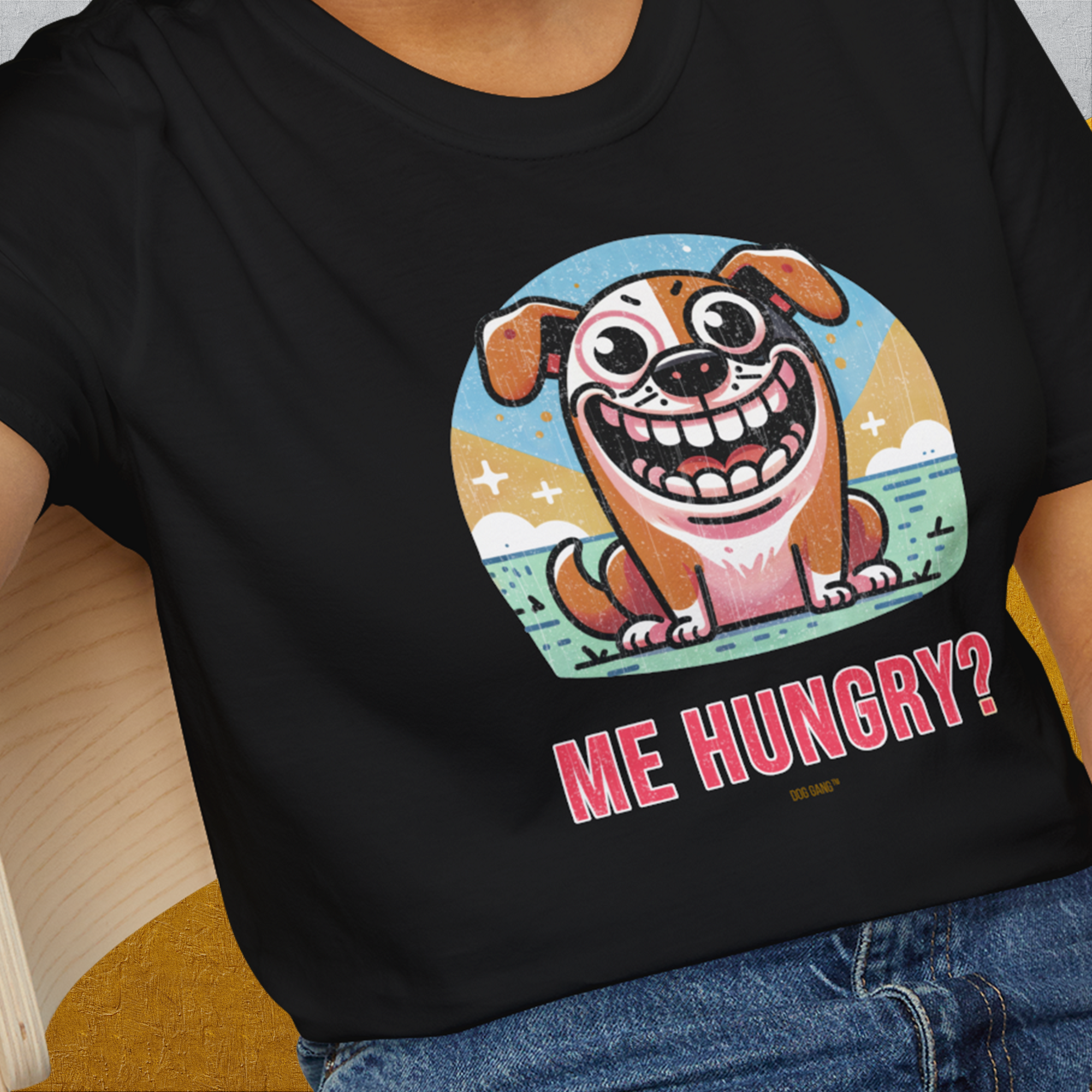 Me Hungry? Volume 3, Unisex T-Shirt-, a fun and stylish design for dog lovers from Dog Gang