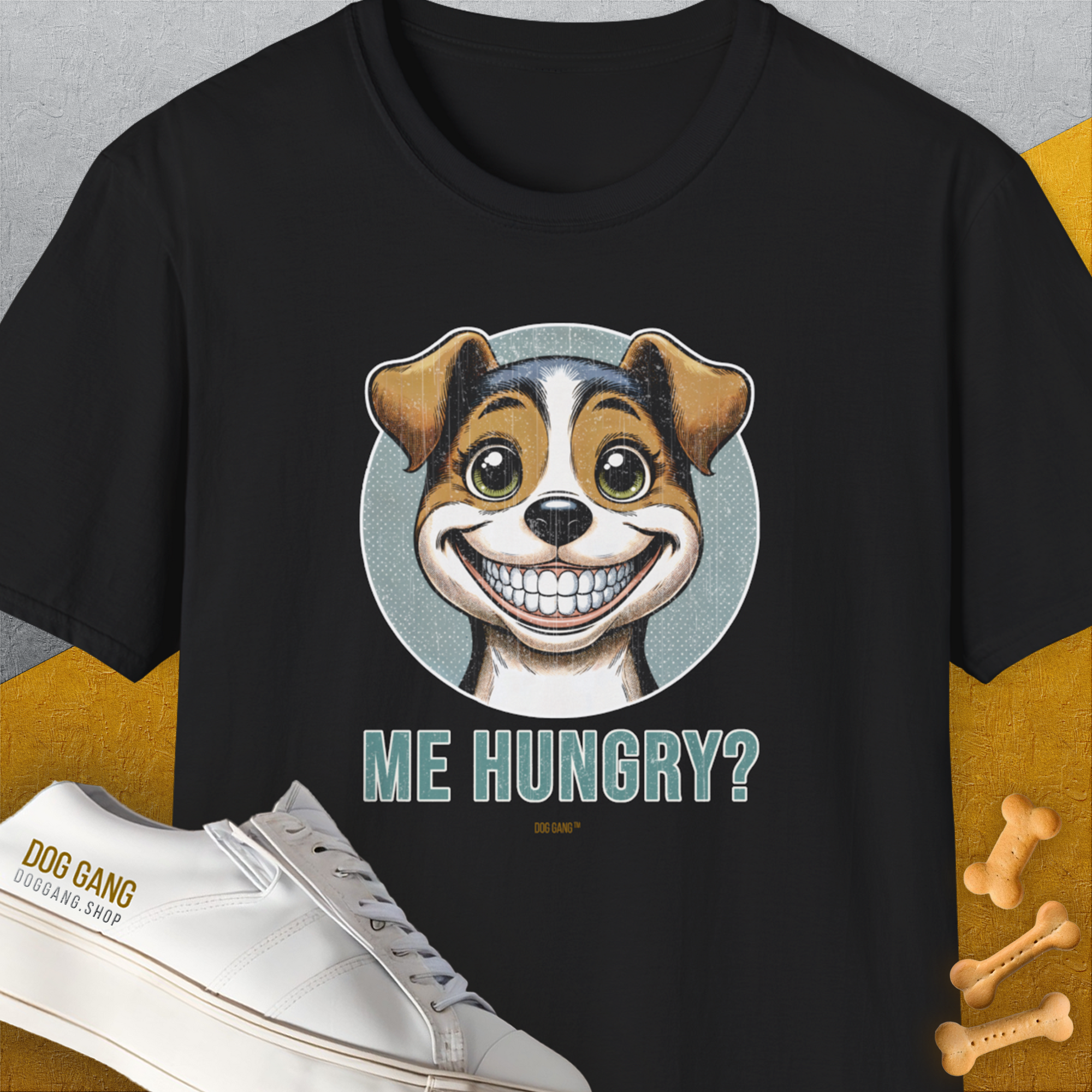 Me Hungry? Volume 4, Unisex T-Shirt-Black, Design by Dog Gang