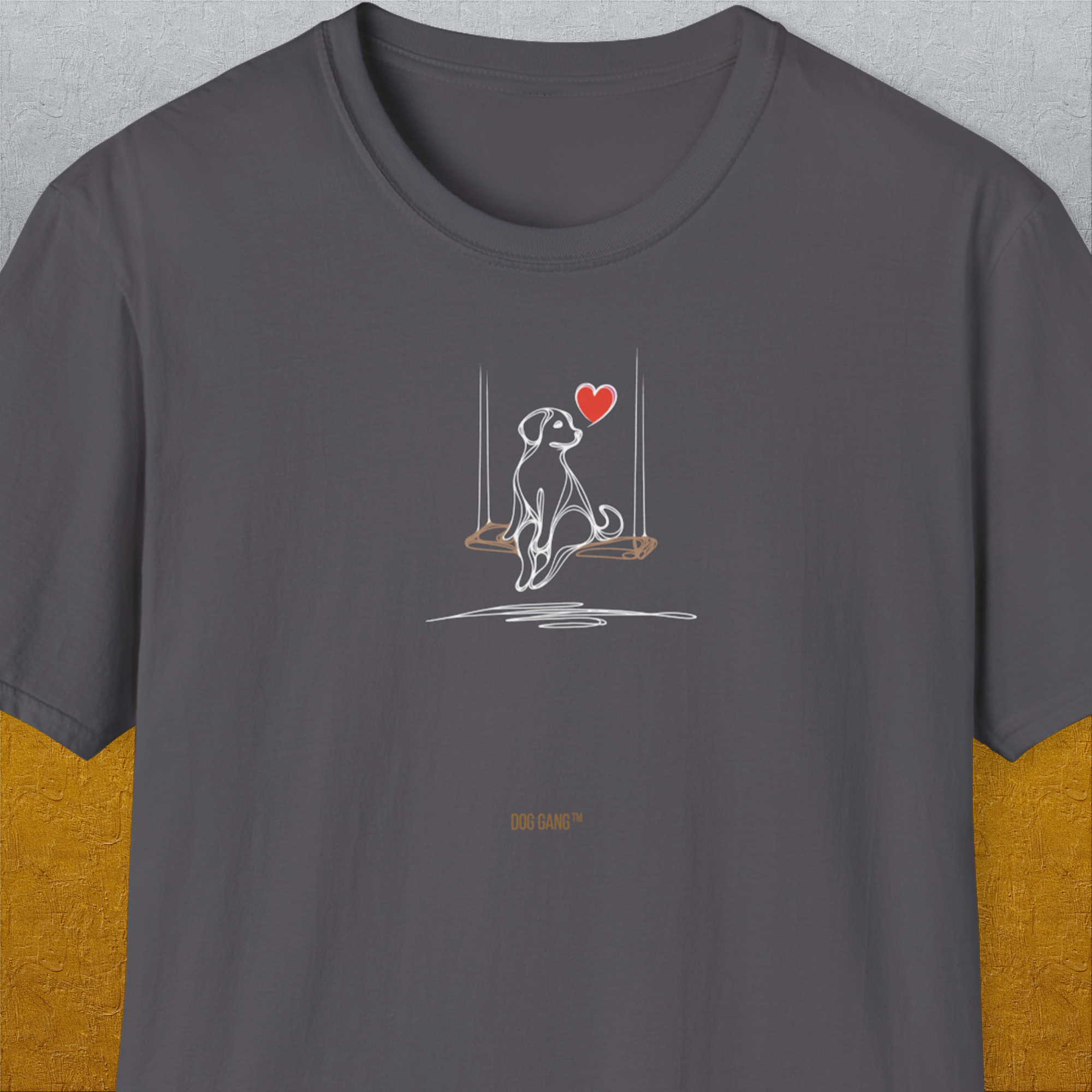 The Dog Gang Minimalistic Series I, Volume 1, Unisex T-Shirt-Charcoal-Design made by Dog Gang