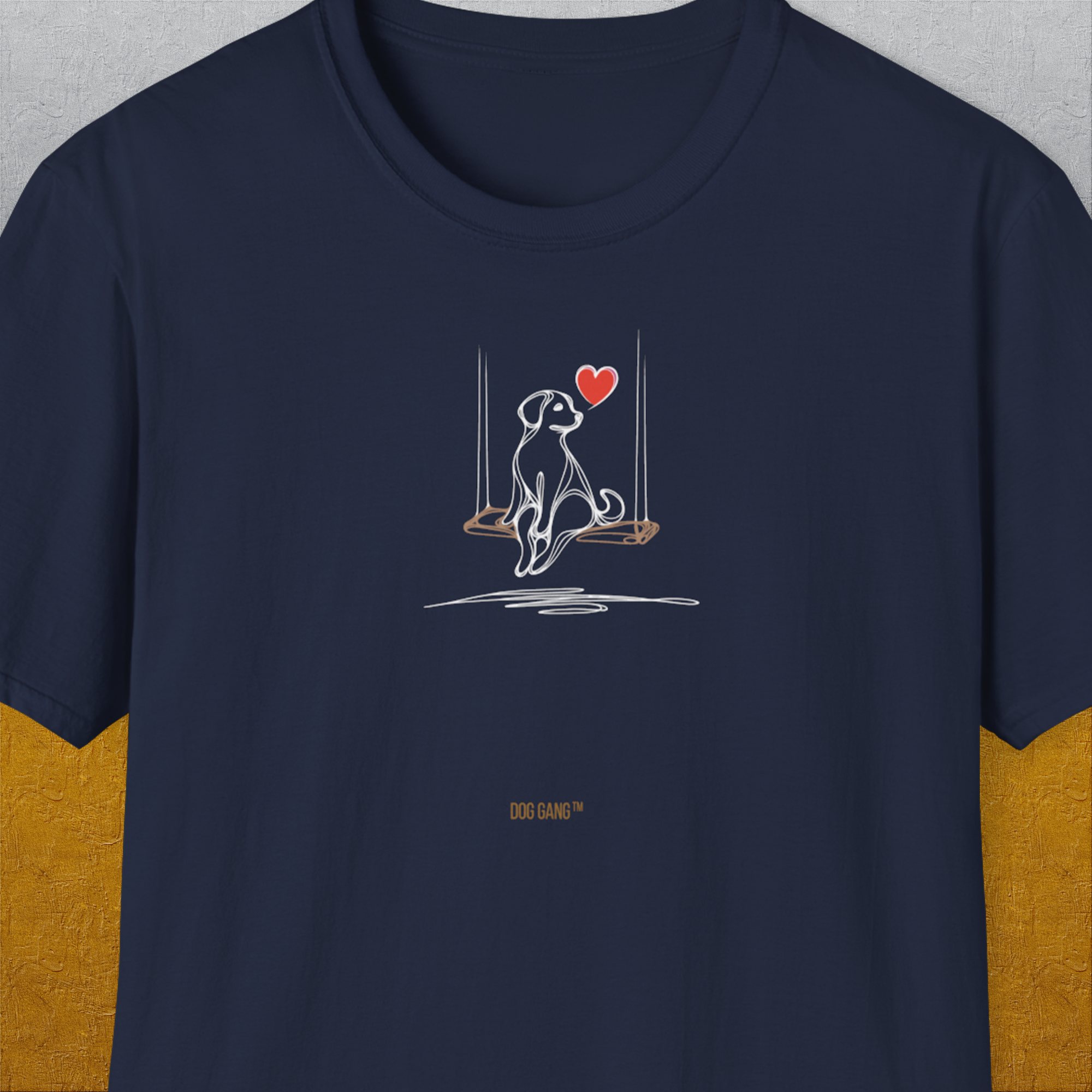 The Dog Gang Minimalistic Series I, Volume 1, Unisex T-Shirt-Navy-Design made by Dog Gang