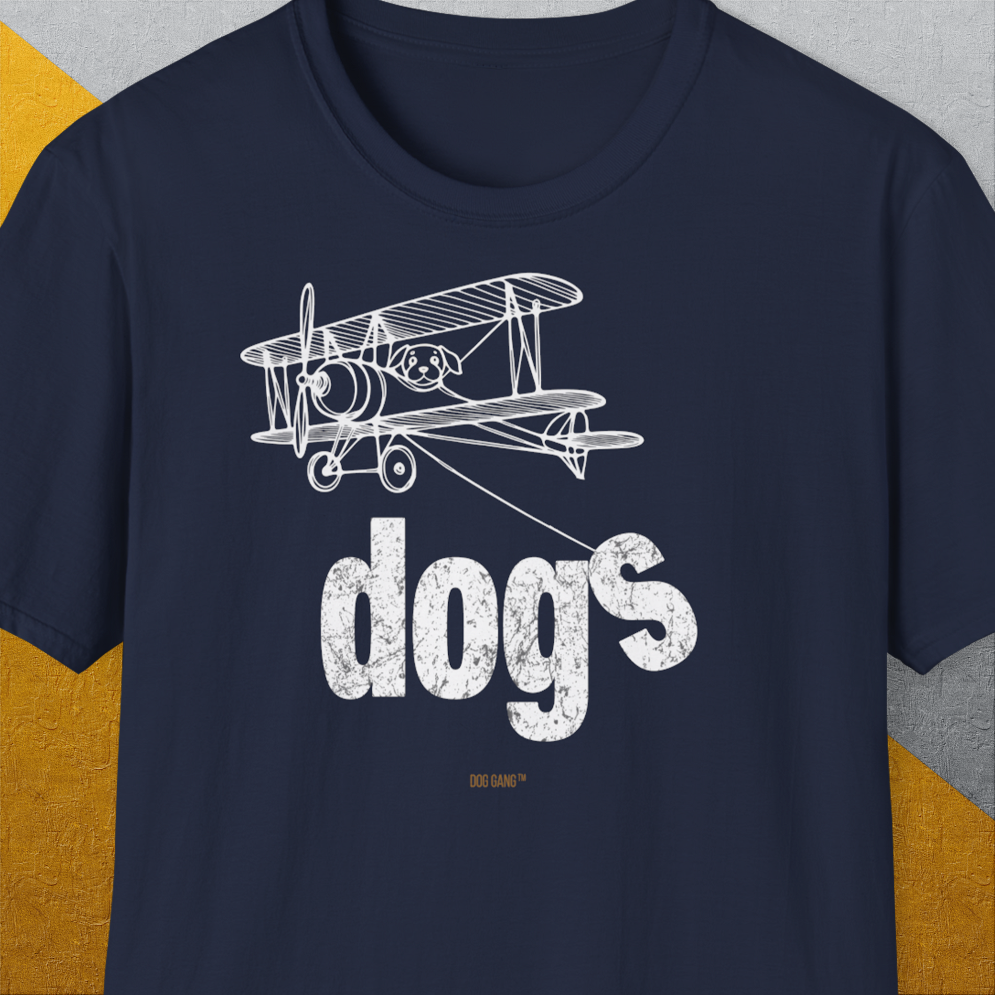 The Dog Gang Minimalistic Series II, Volume 4, Unisex T-Shirt-Navy-Design made by Dog Gang
