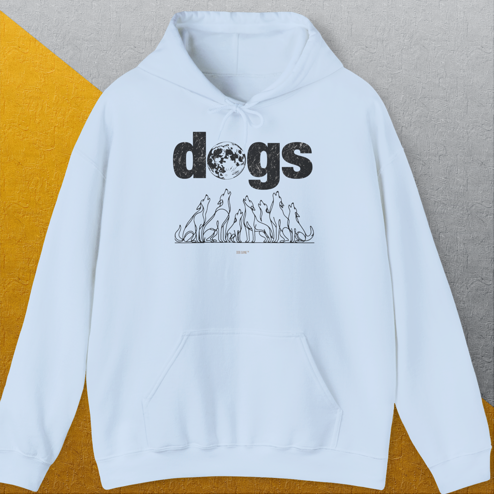 The Dog Gang Minimalistic Series II, Volume 3, Unisex Hoodie-Light Blue. A perfect gift for dog lovers and dog owners. Design by Dog Gang