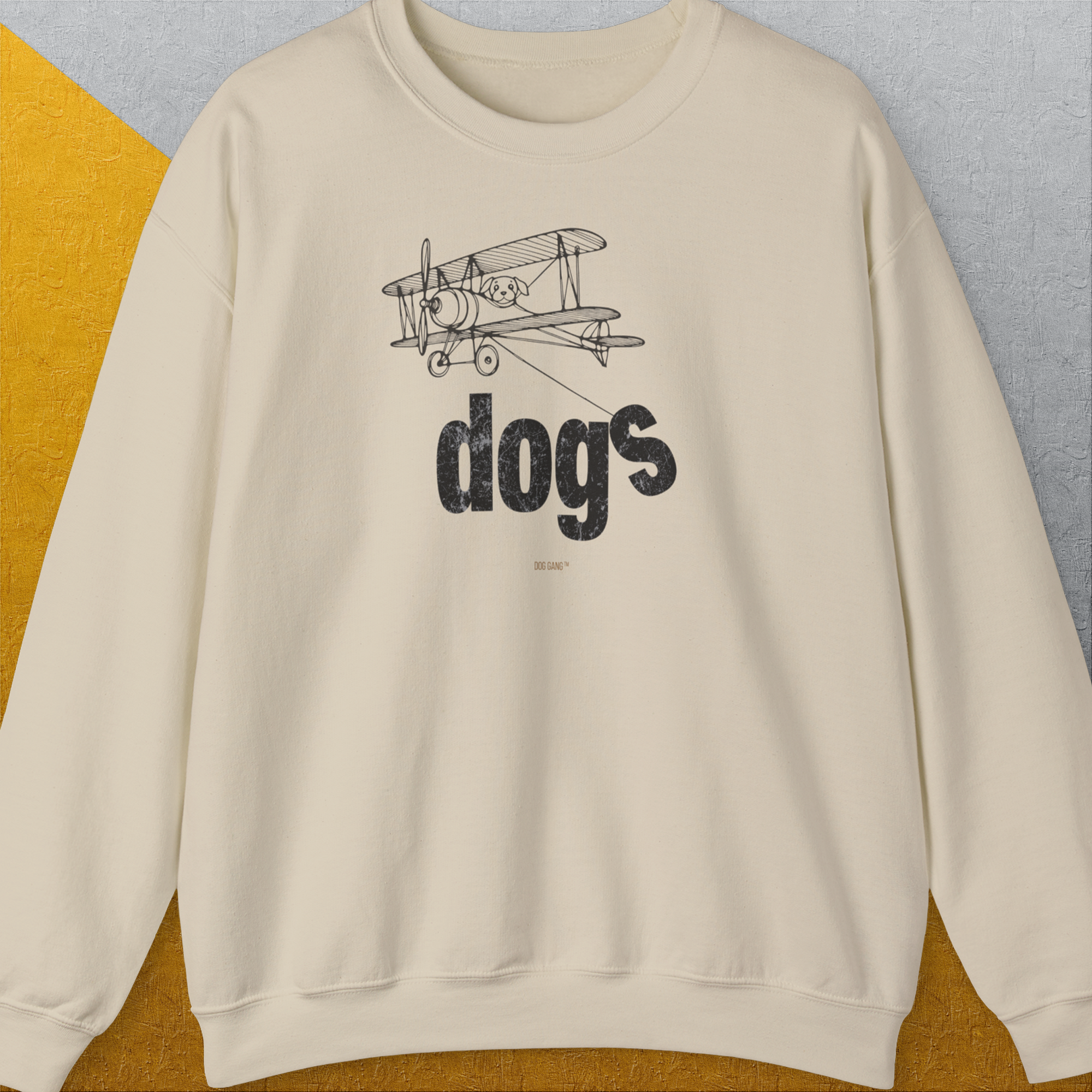 The Dog Gang Minimalistic Series II, Volume 4, Unisex Sweatshirt-Sand-Design by Dog Gang