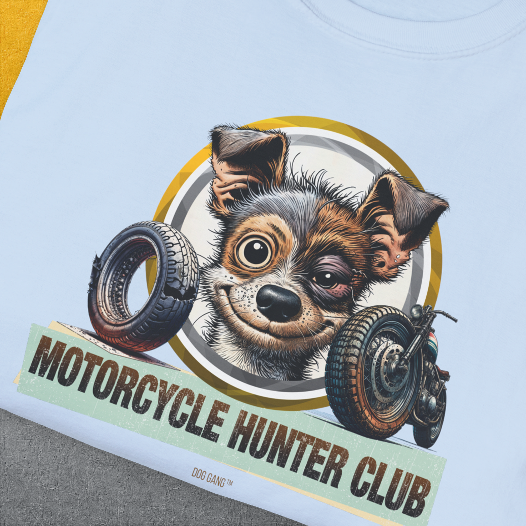 Motorcycle Hunter Club, Volume 1, Unisex T-Shirt-, Design by Dog Gang