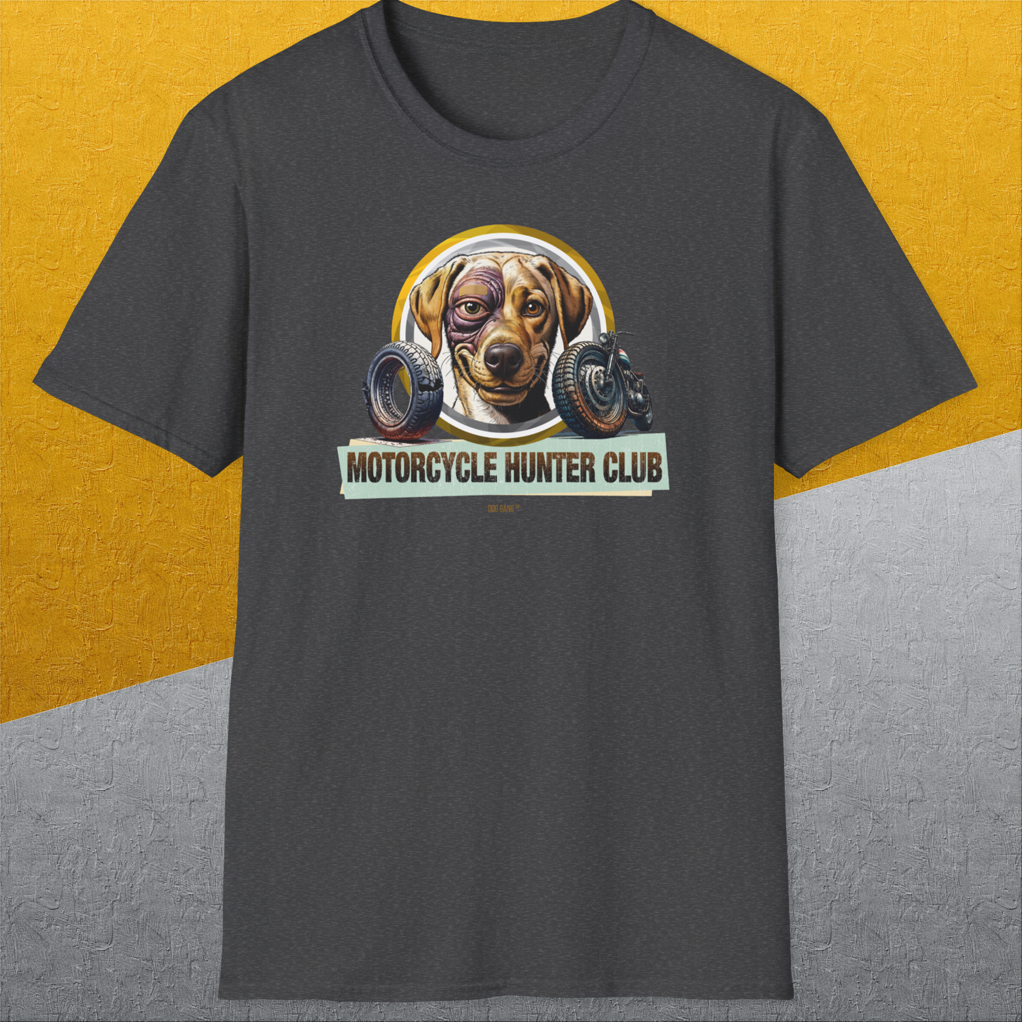 Motorcycle Hunter Club, Volume 4 (Labrador), Unisex T-Shirt-, a cool and stylish design with a funny saying from Dog Gang