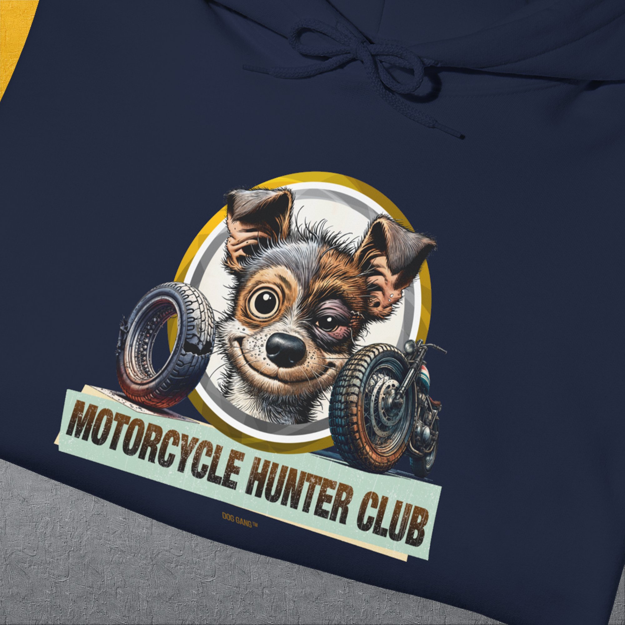 Motorcycle Hunter Club, Volume 1, Unisex Hoodie-. A dog-themed Design from Dog Gang