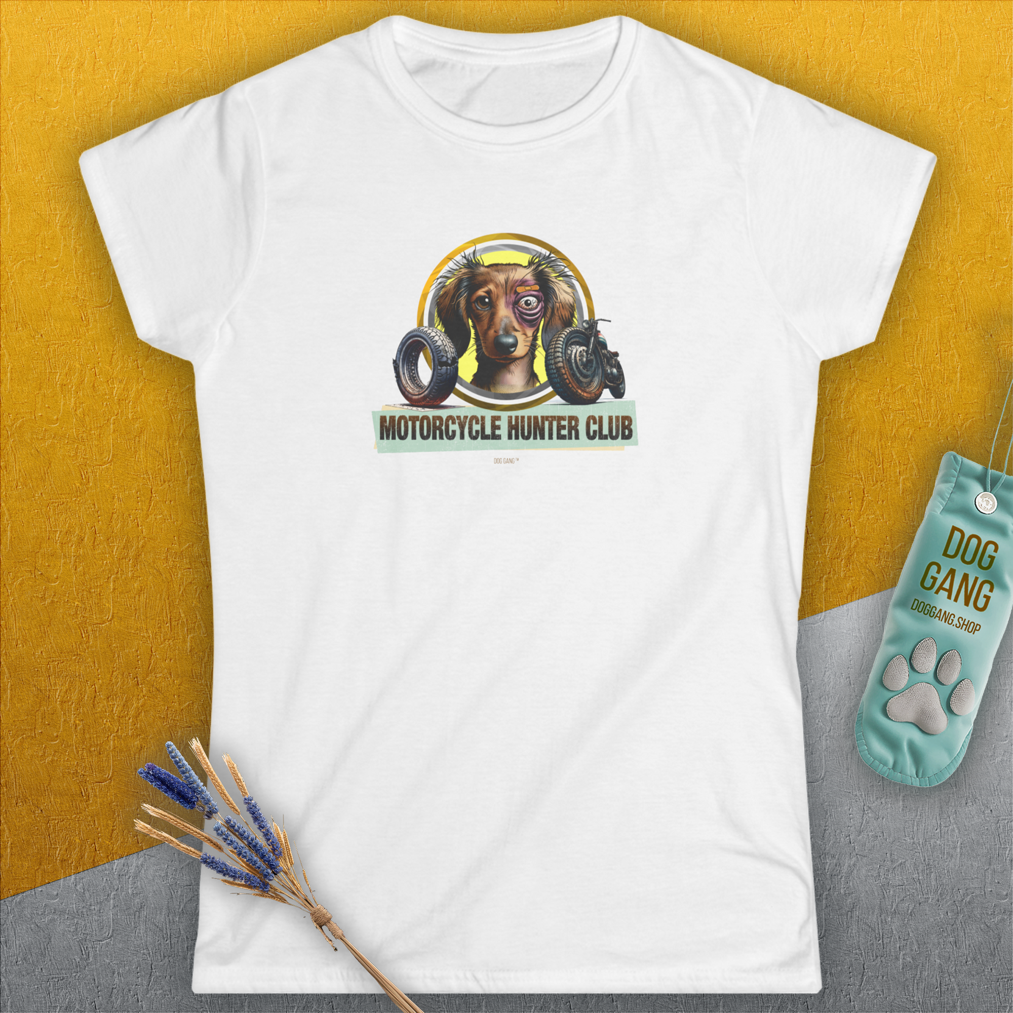 Motorcycle Hunter Club, Volume 5 (Dackel / Dachshund), Women's T-Shirt-, a fun and stylish design for dog lovers from Dog Gang