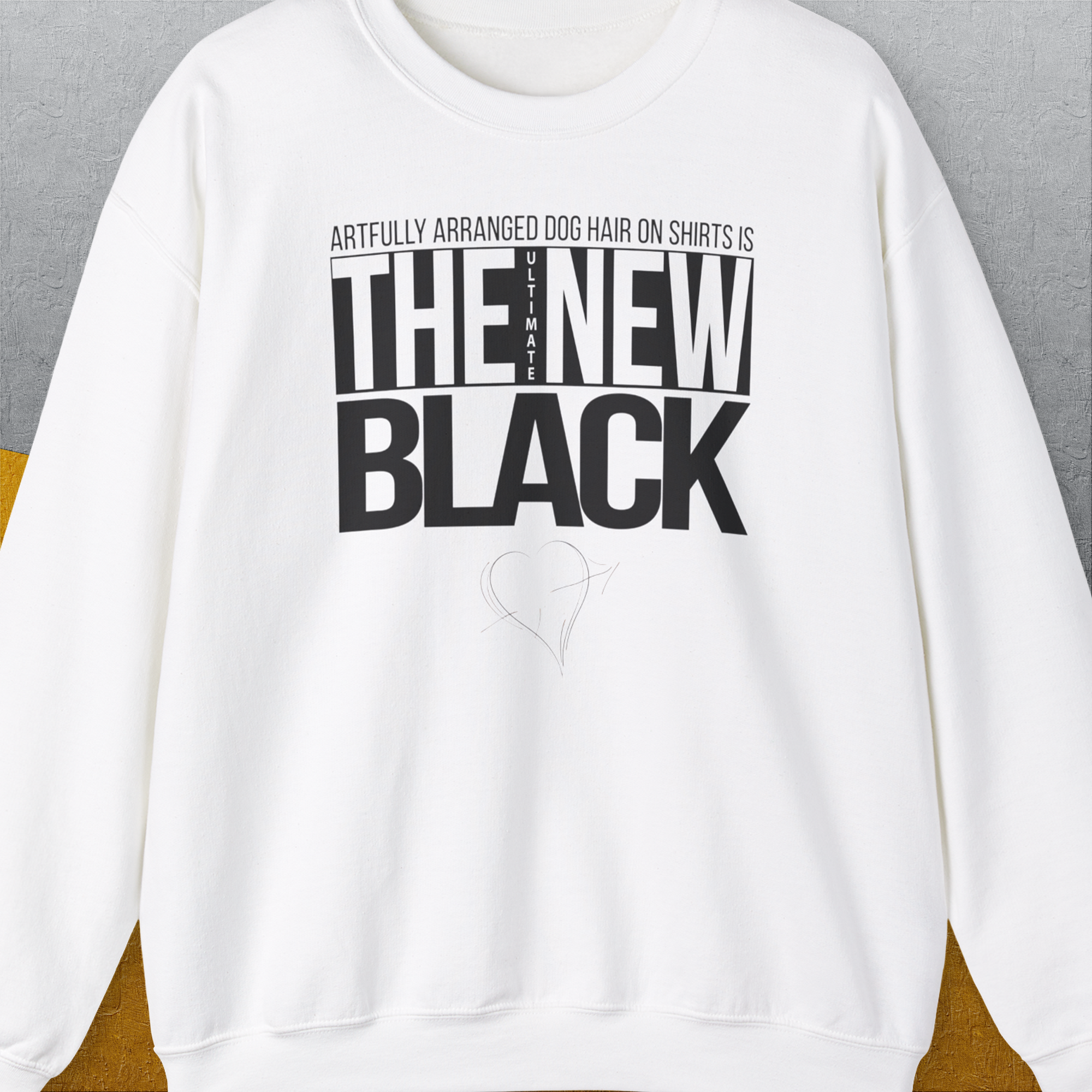 The Ultimate New Black, Volume 1, Unisex Sweatshirt-White. A dog-themed Design from Dog Gang