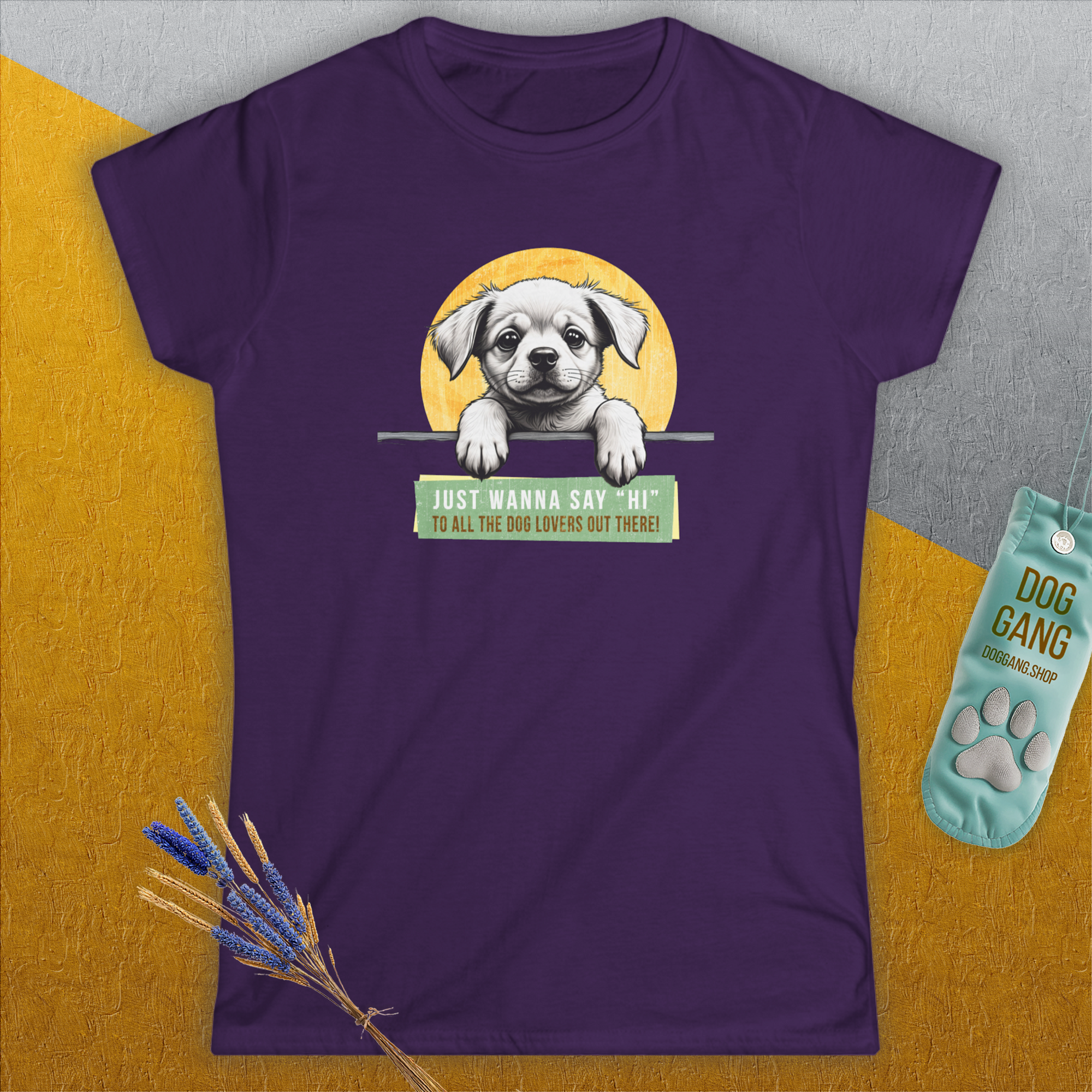 "Say Hi" Series, Volume 1, Women's T-Shirt-, a fun and stylish design for dog lovers from Dog Gang