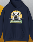 "Say Hi" Series, Volume 1, Unisex Hoodie-Navy-witziges Shirt mit lustigem Spruch für Hundefreund, Design by Dog Gang