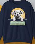 "Say Hi" Series, Volume 1, Unisex Sweatshirt-Navy-lustiges und bequemes Sweatshirt für Hundeliebhaber, Design by Dog Gang