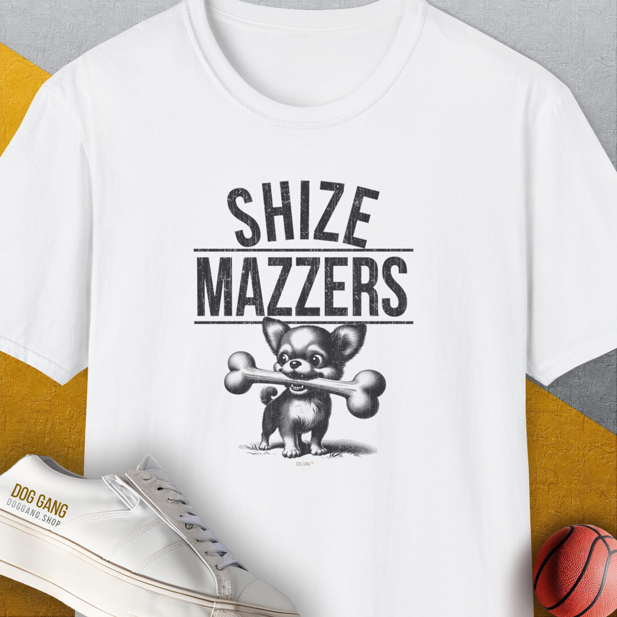 Shize Mazzers, Volume 2, Unisex T-Shirt-White, Design by Dog Gang