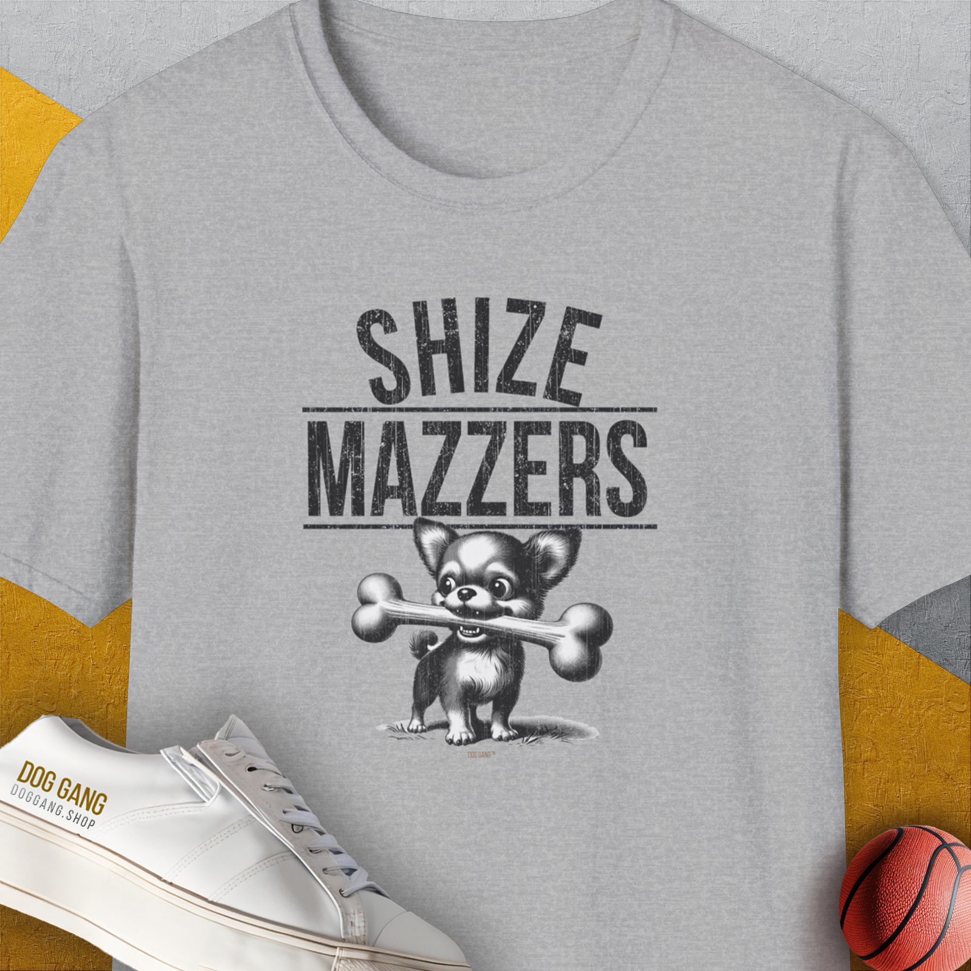 Shize Mazzers, Volume 2, Unisex T-Shirt-Sport Grey, Design by Dog Gang