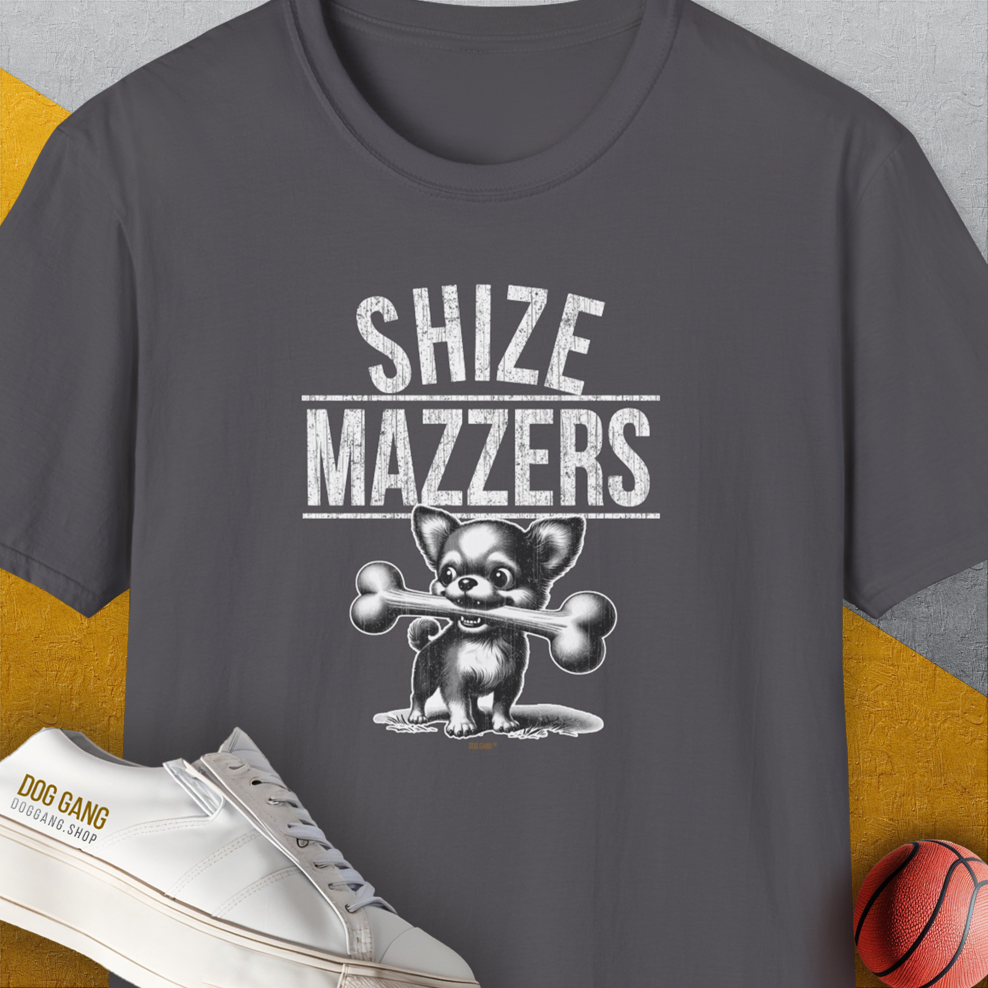 Shize Mazzers, Volume 2, Unisex T-Shirt-Charcoal, Design by Dog Gang