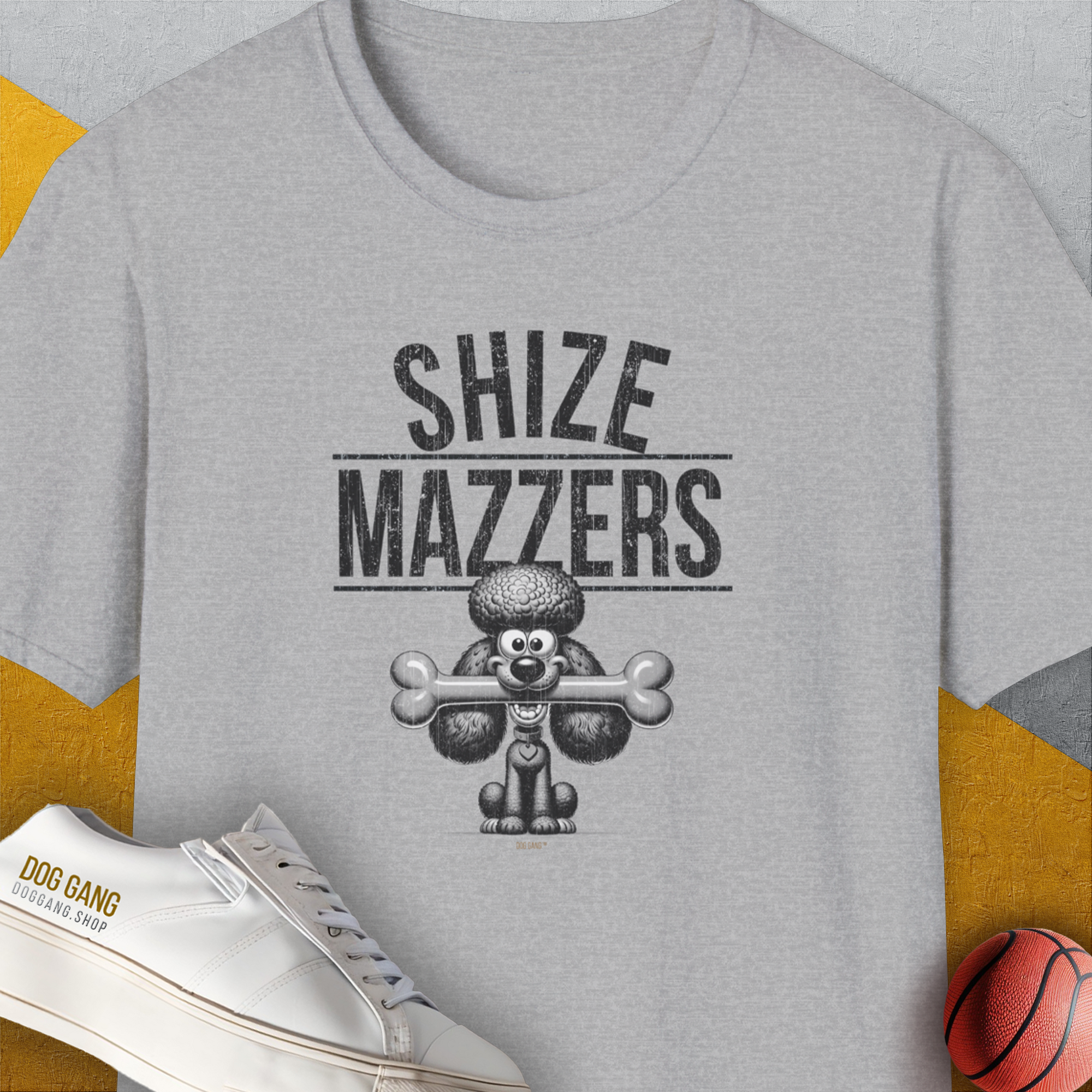 Shize Mazzers, Volume 3, Unisex T-Shirt-Sport Grey, Design by Dog Gang