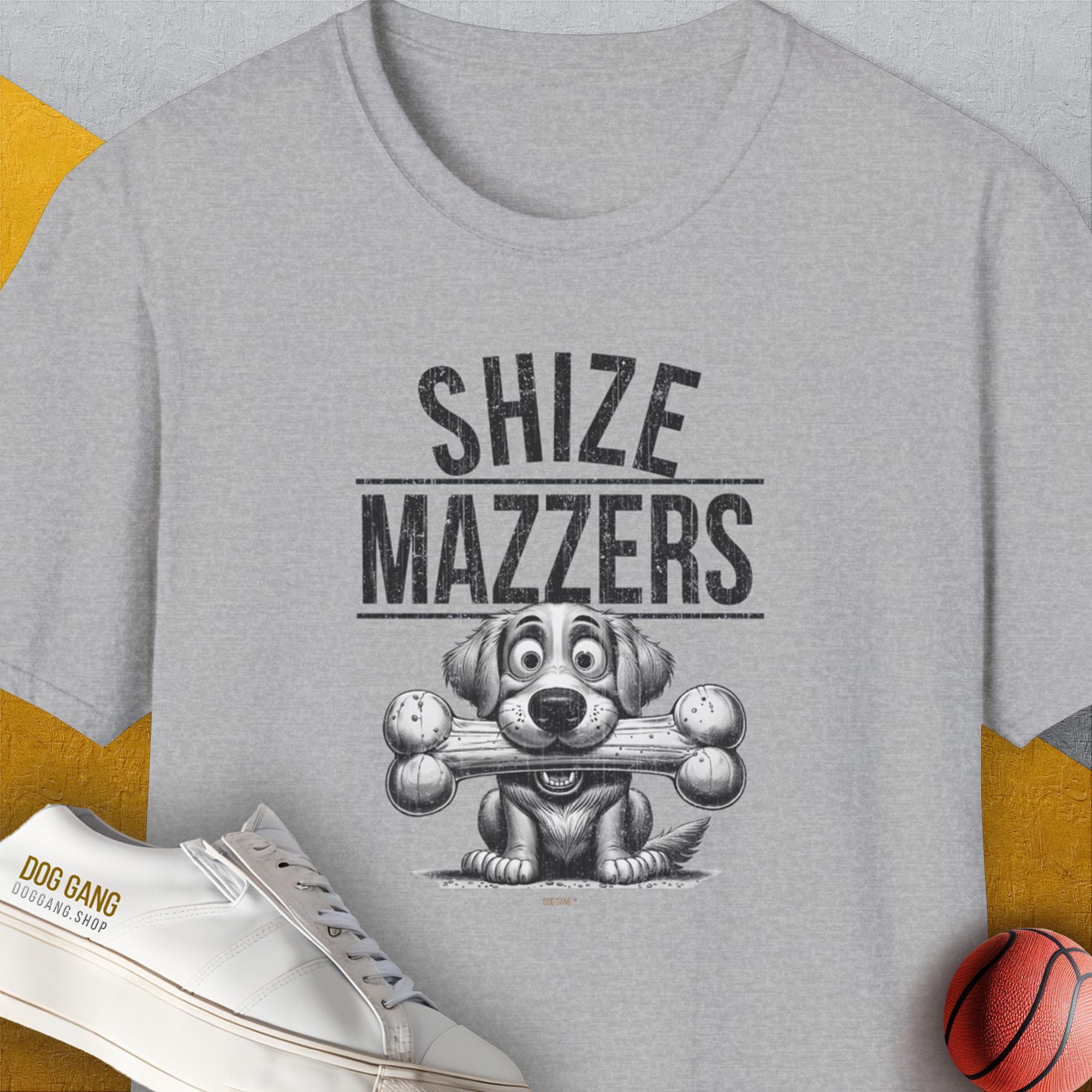 Shize Mazzers, Volume 4, Unisex T-Shirt-Sport Grey, Design by Dog Gang