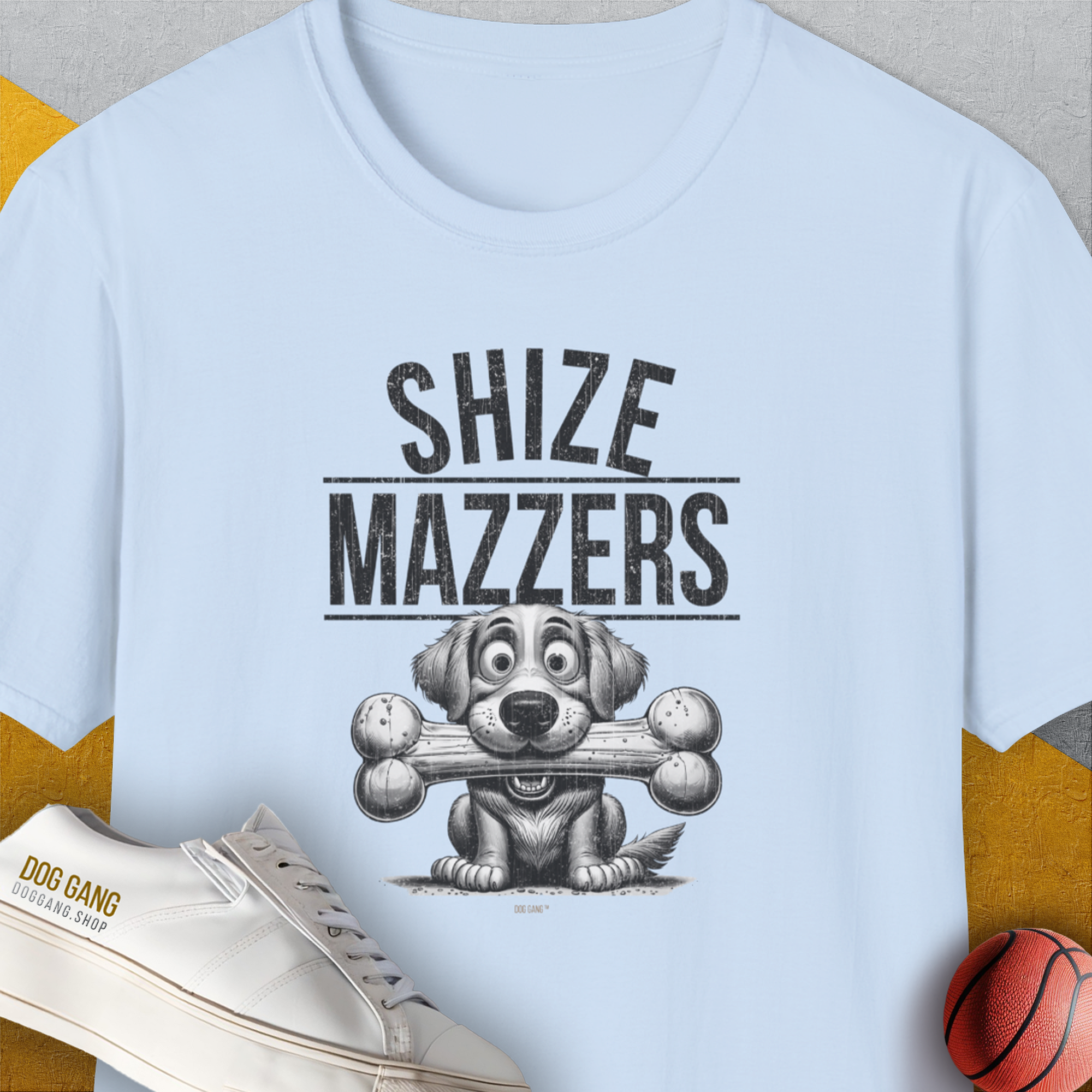 Shize Mazzers, Volume 4, Unisex T-Shirt-Light Blue, Design by Dog Gang